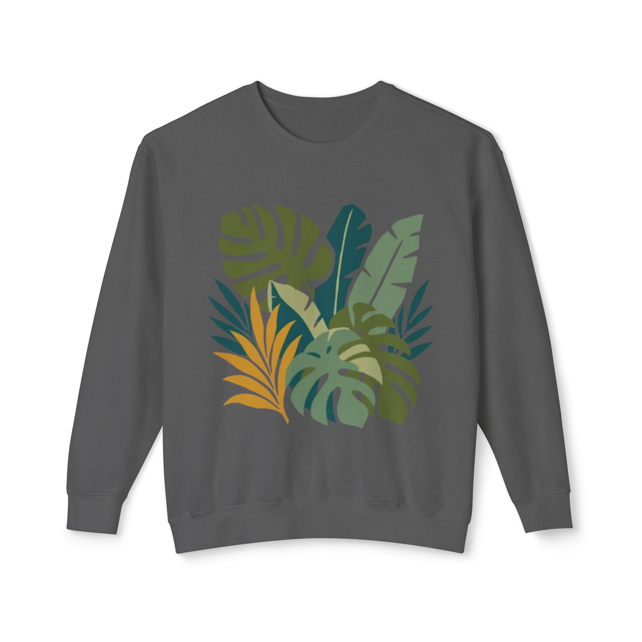 Tropical Leaf Botanical Print Sweatshirt - Image 25