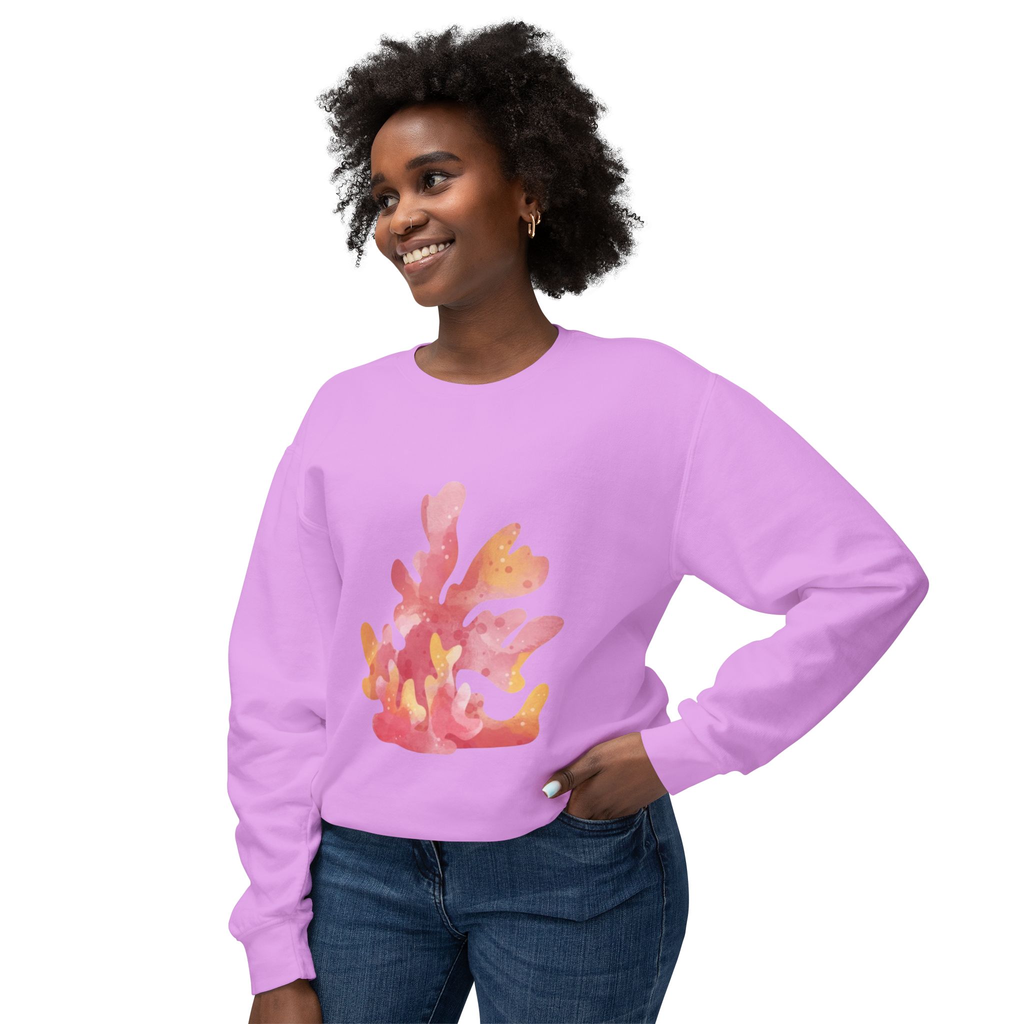 Colorful Abstract Floral Art Sweatshirt - Image 63