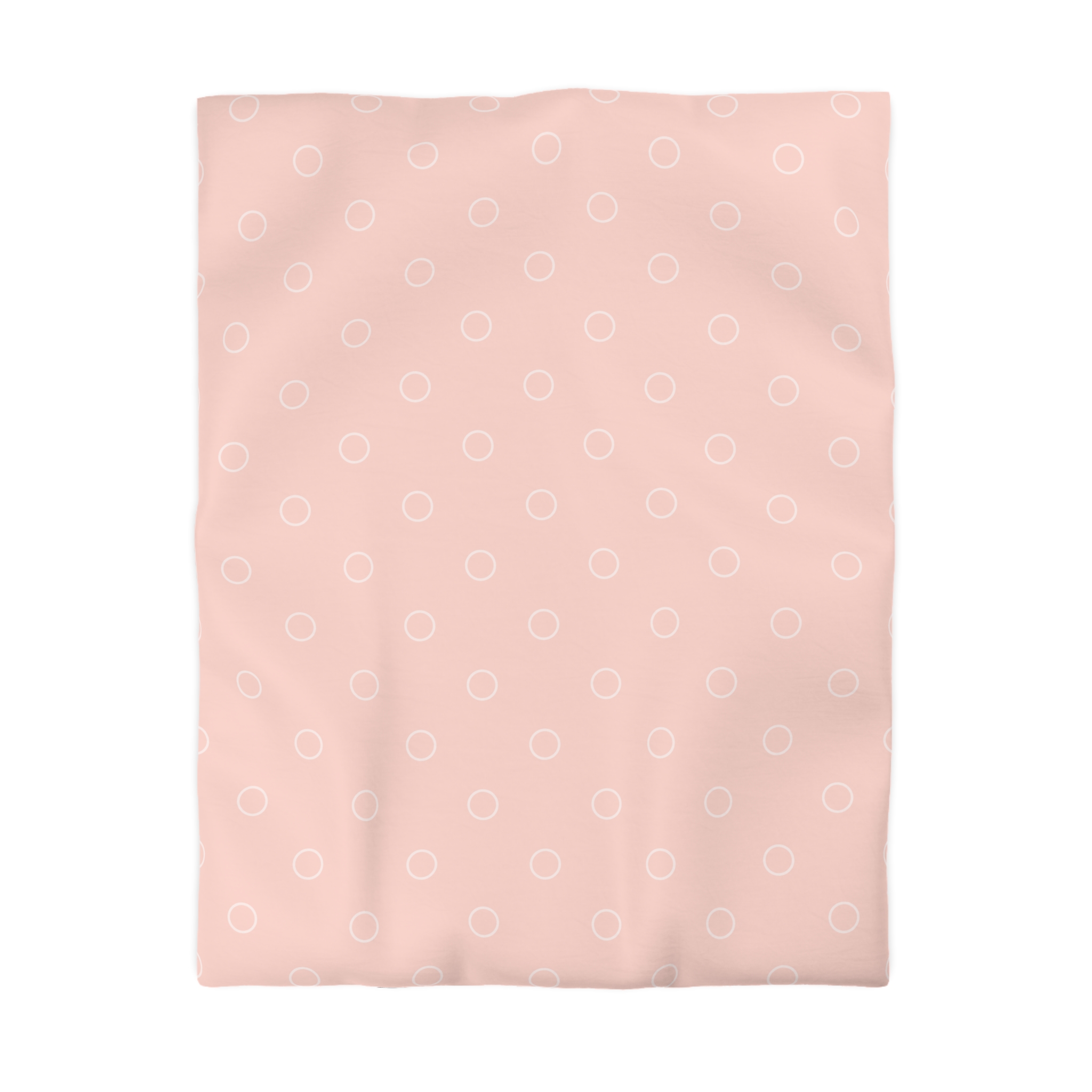 Pink Minimalist Circle Pattern Microfiber Duvet Cover - Image 4