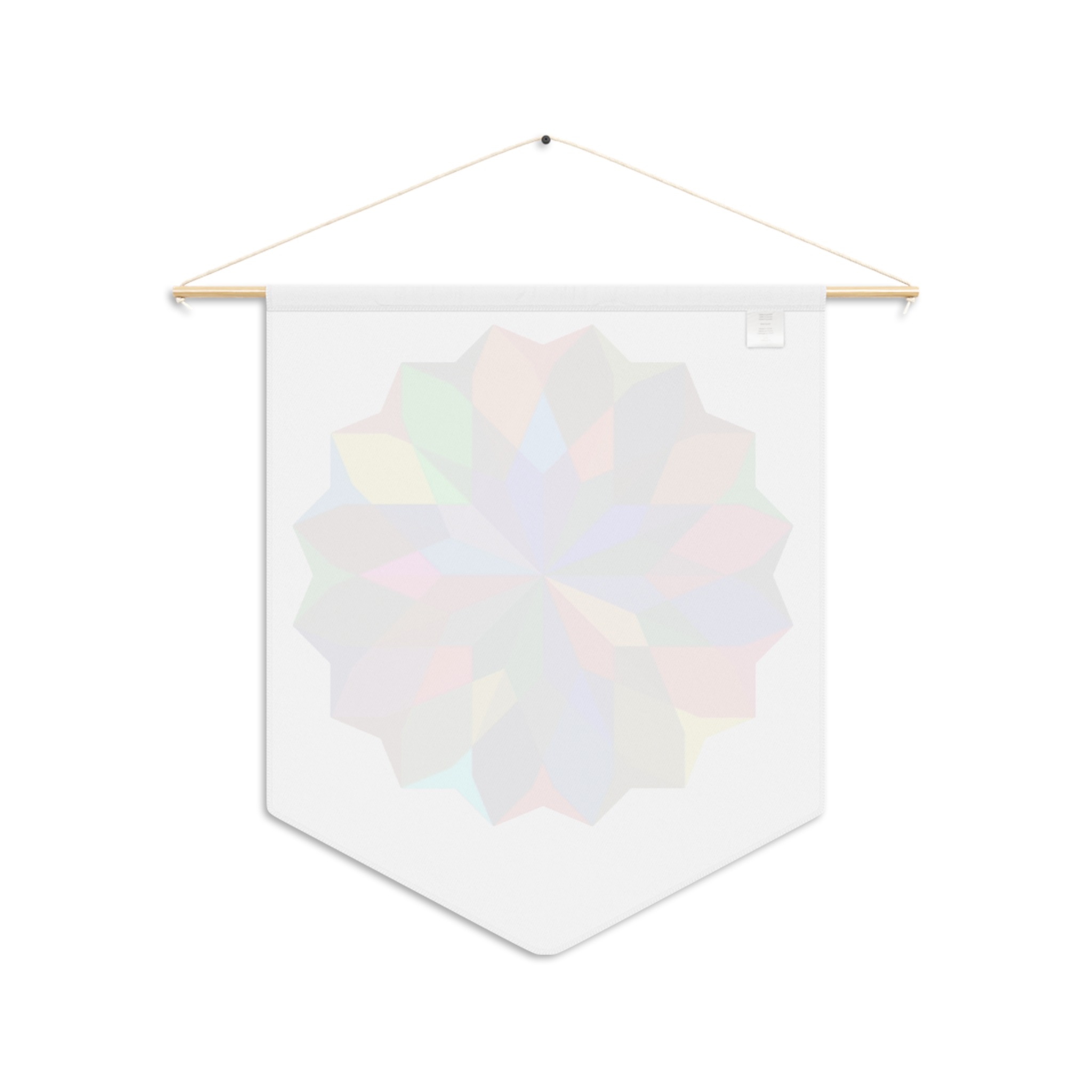 Colorful Geometric Mandala Pennant – Vibrant Wall Flag for Home & Office - Image 3