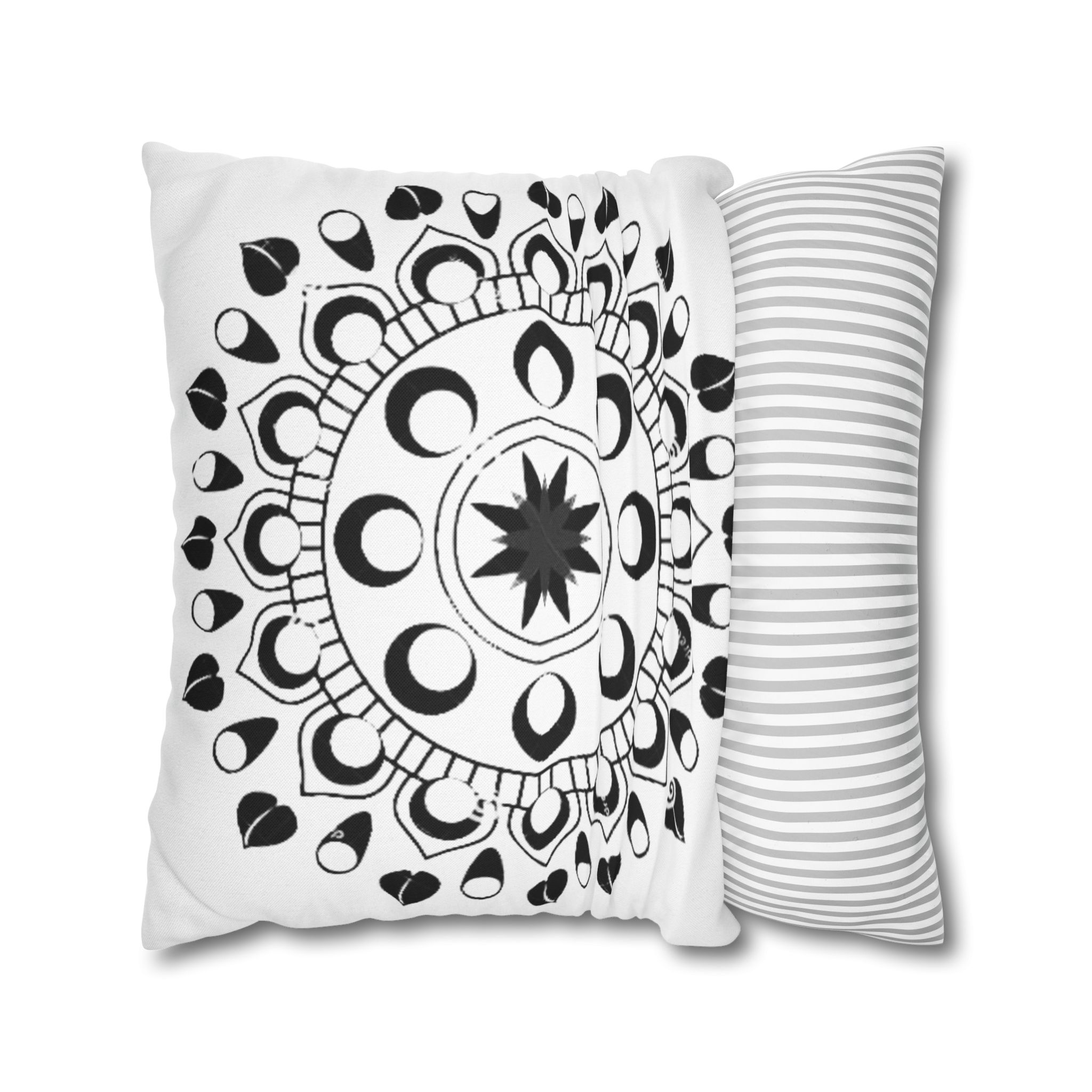 Celestial Moon Phases Mandala Square Pillowcase - Image 22