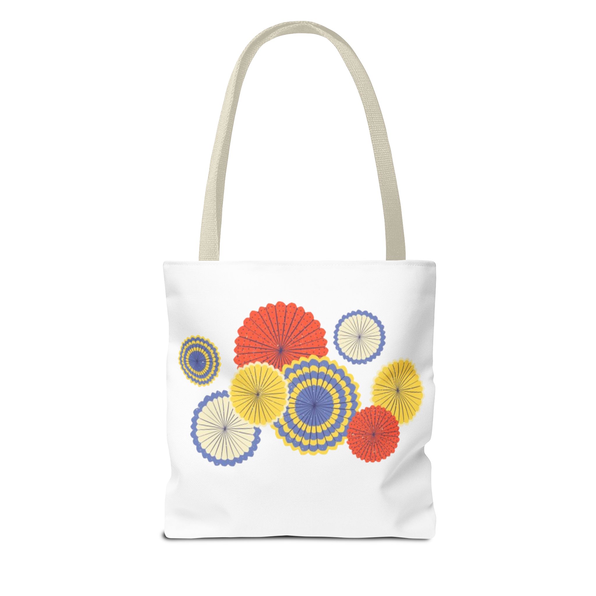 Floral Paper Fans Tote Bag — Colorful Retro Sunburst Design - Image 38