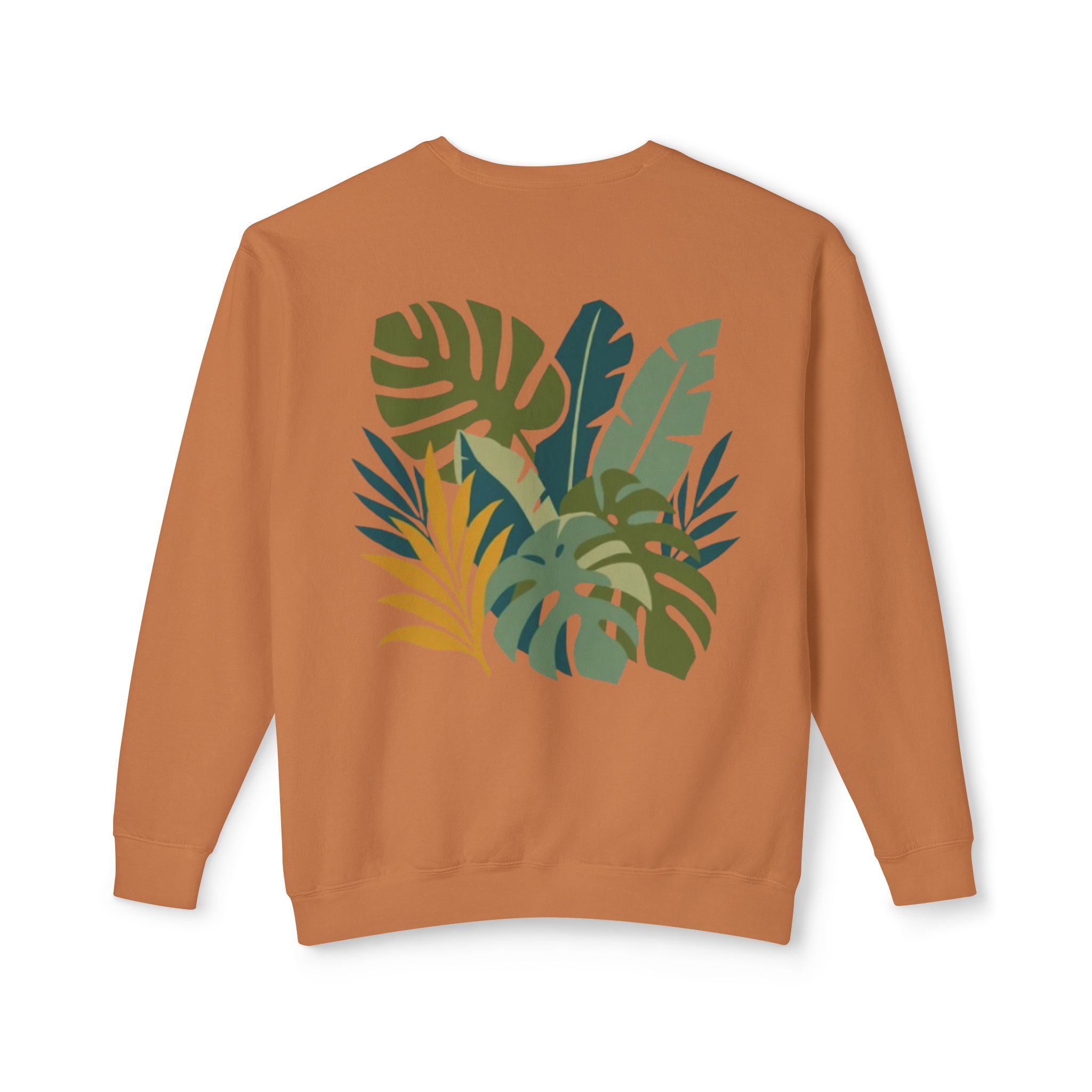 Tropical Leaf Botanical Print Sweatshirt - Image 3
