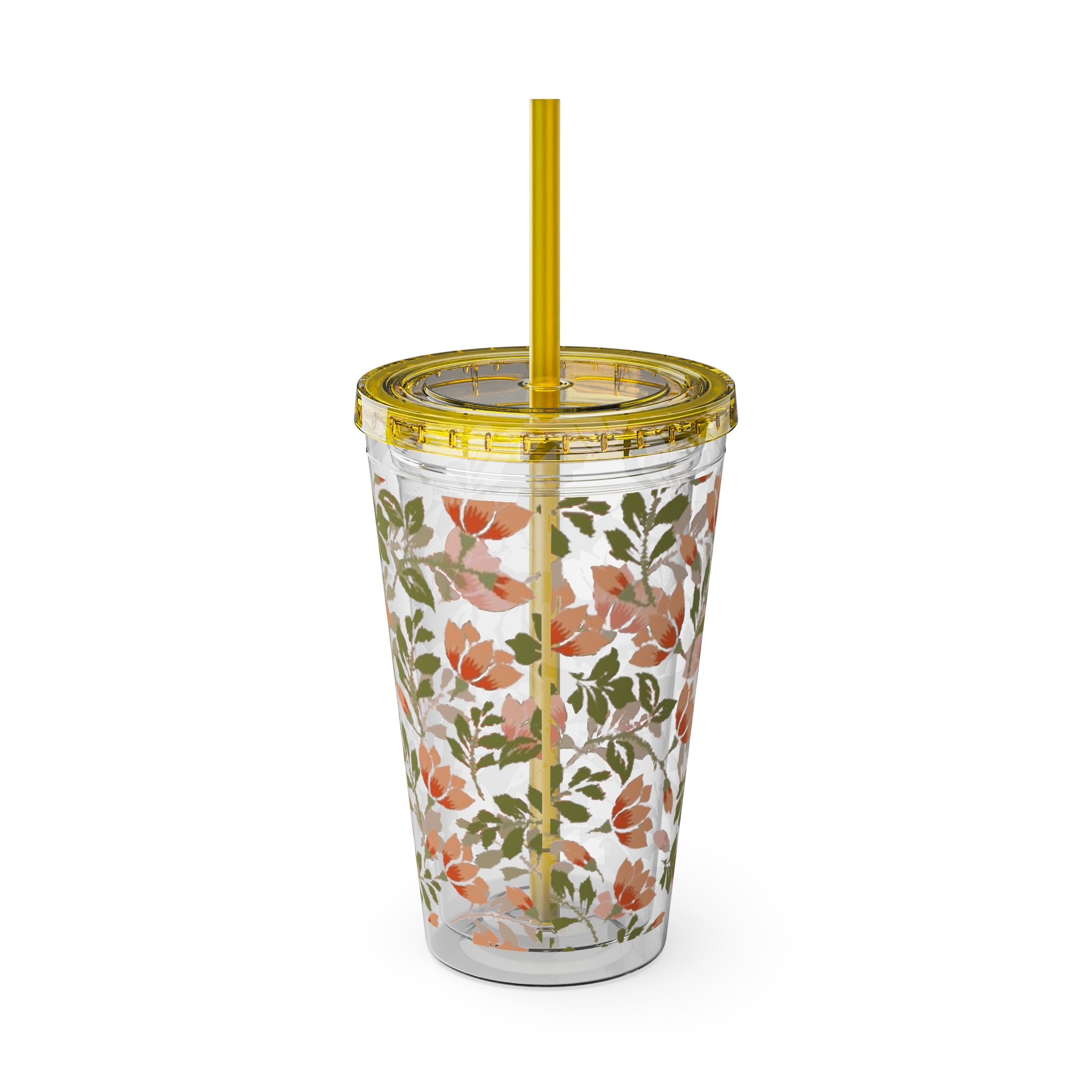 Floral Tumbler with Straw, 16oz - Image 15