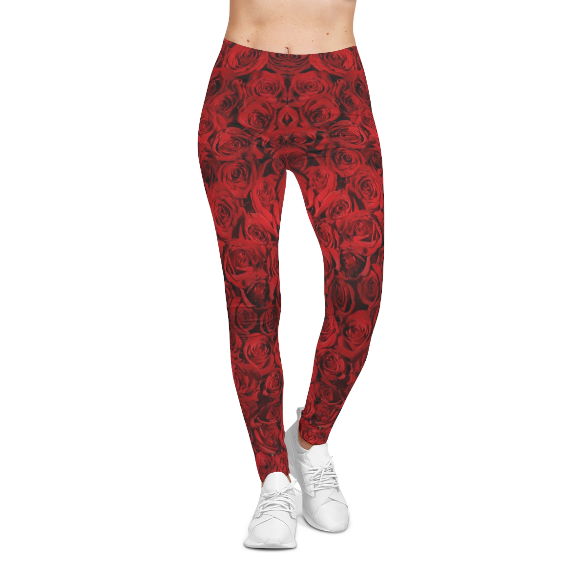 Red Rose Gothic Leggings - Image 4