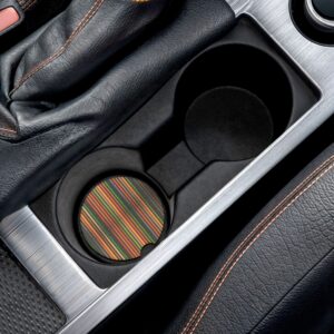 Colorful Striped Soapstone Car Coaster