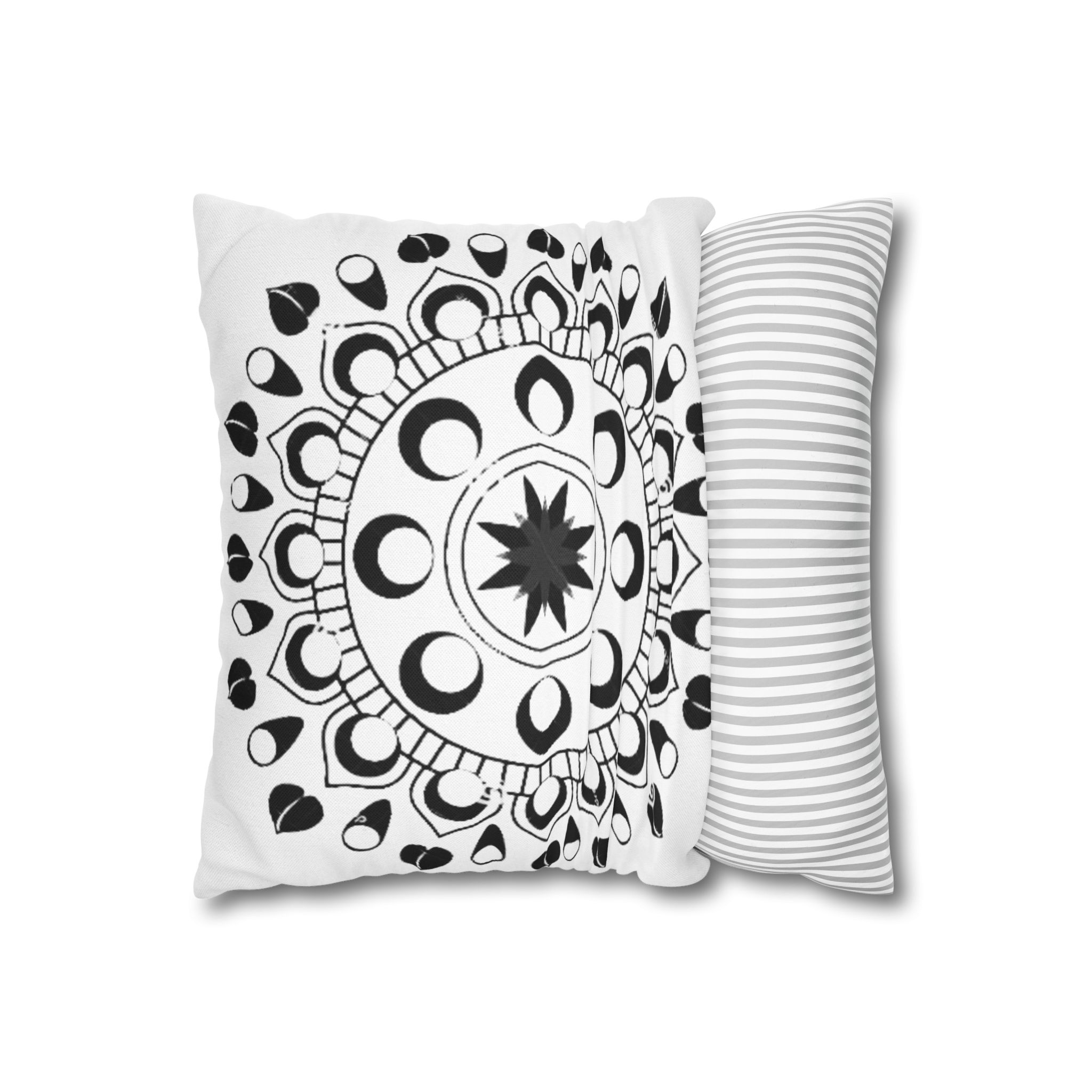 Celestial Moon Phases Mandala Square Pillowcase - Image 5