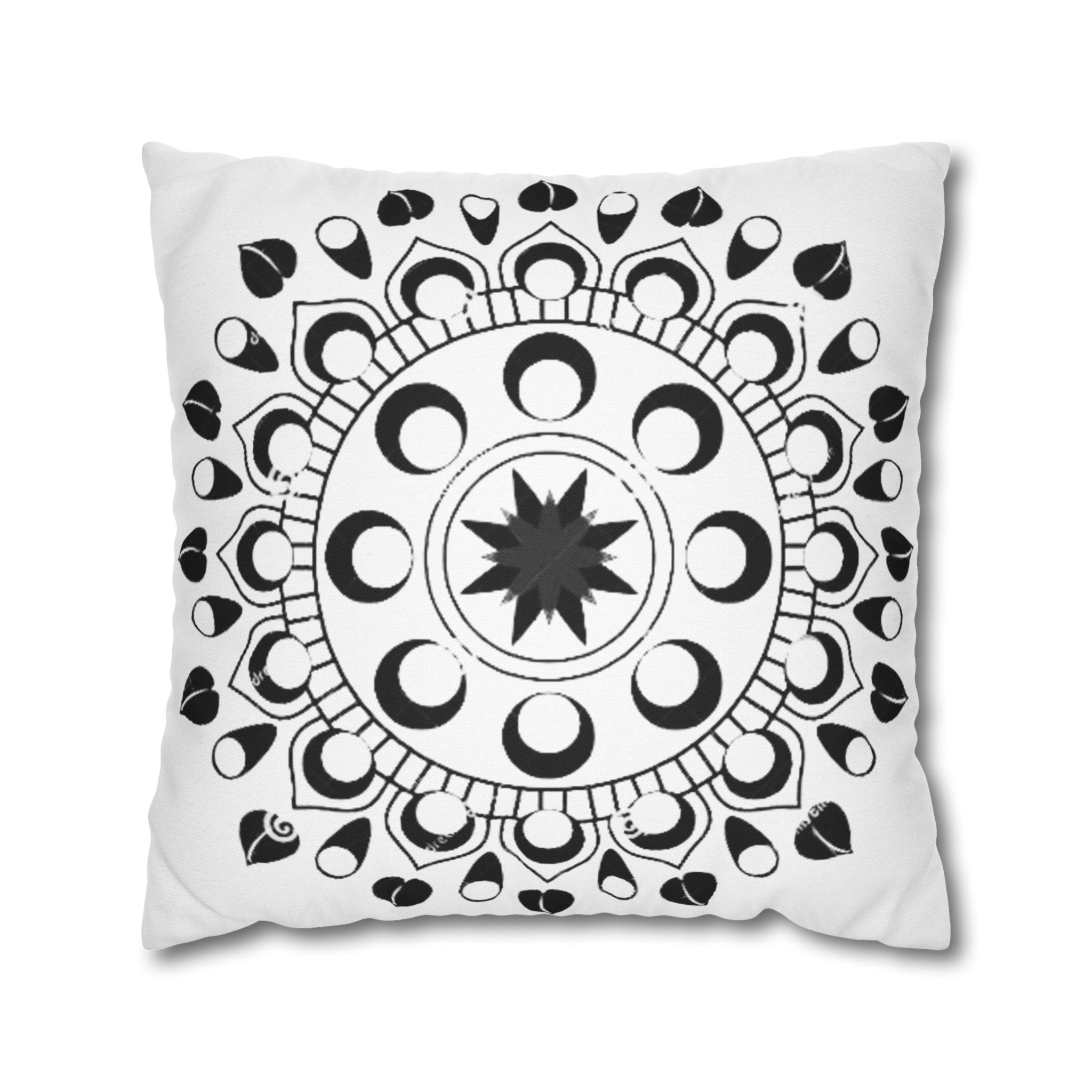Celestial Moon Phases Mandala Square Pillowcase - Image 26