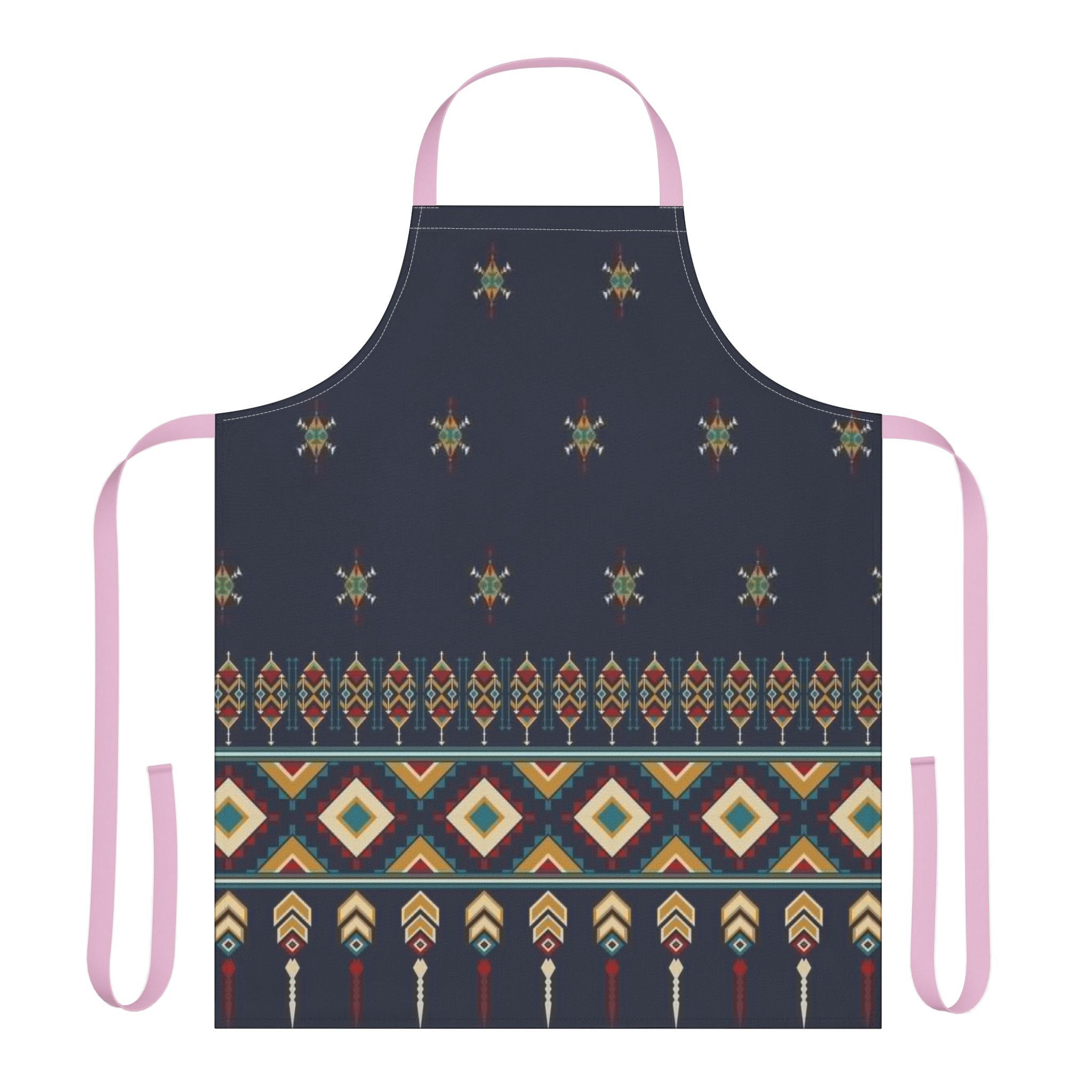 Tribal Pattern Cotton Apron – Boho Geometric Kitchen Apron - Image 17