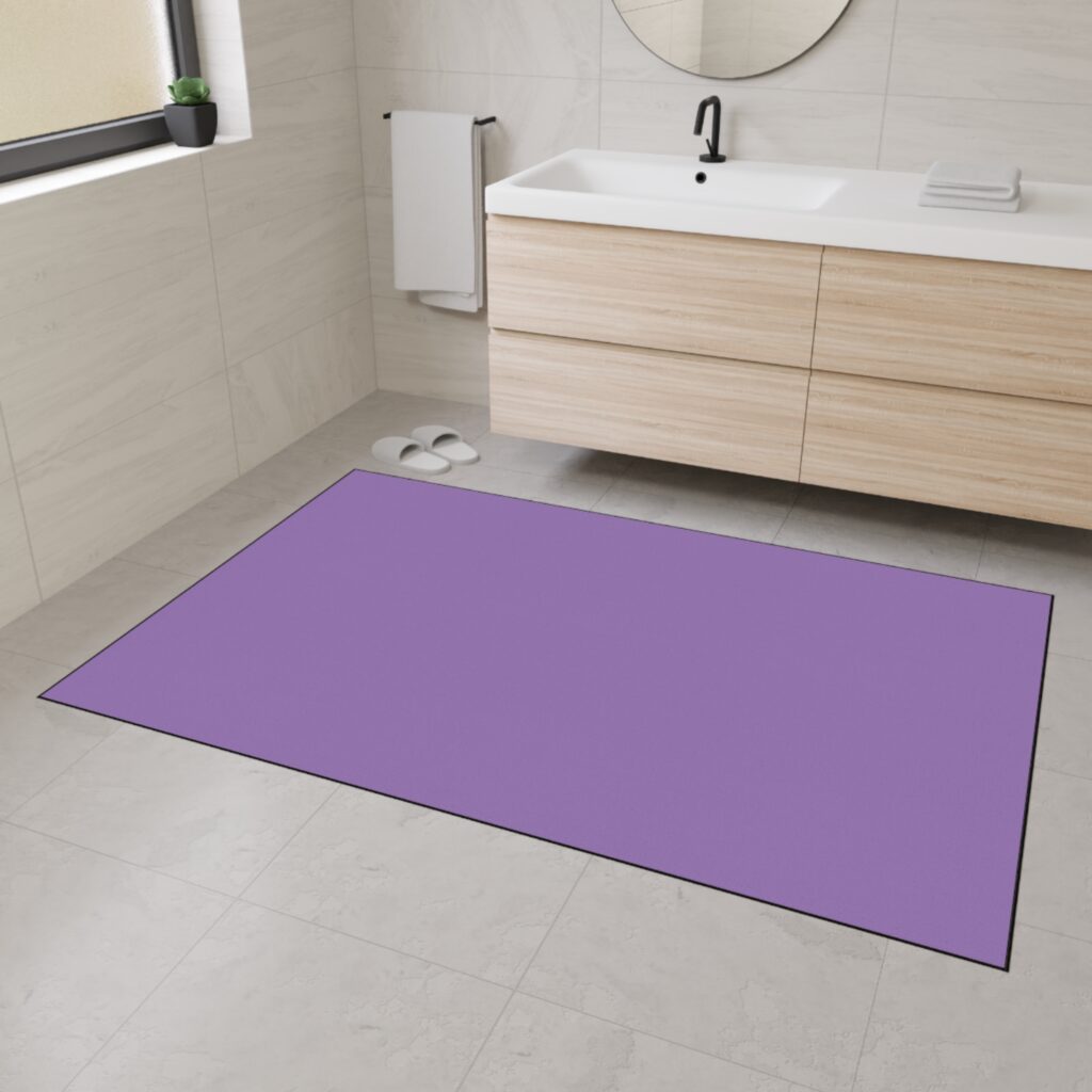 Purple and Black Heavy Duty Floor Mat