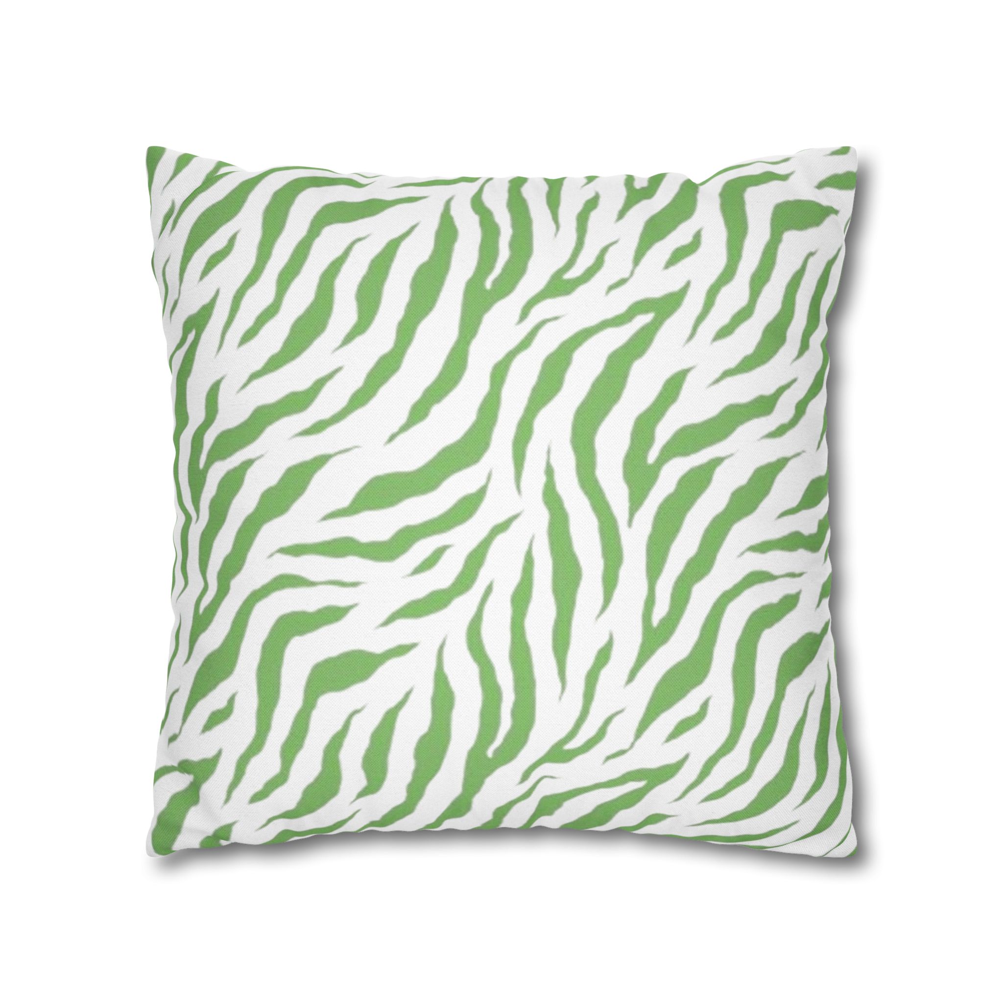 Green Zebra Print Square Pillowcase - Image 18