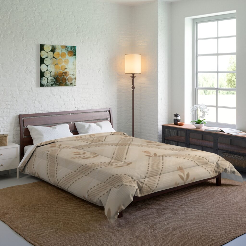 Vintage Floral Diamond Pattern Comforter
