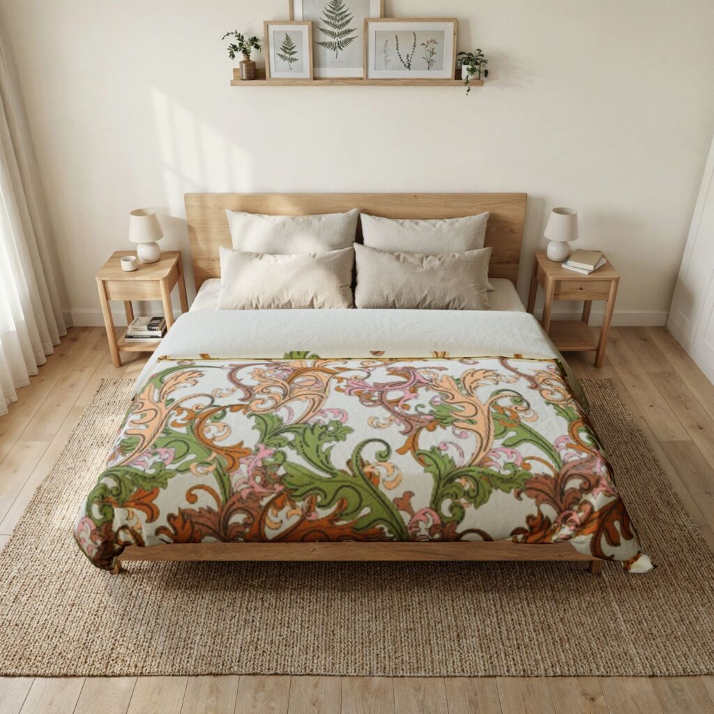 Vintage Botanical Paisley Cotton Duvet Cover