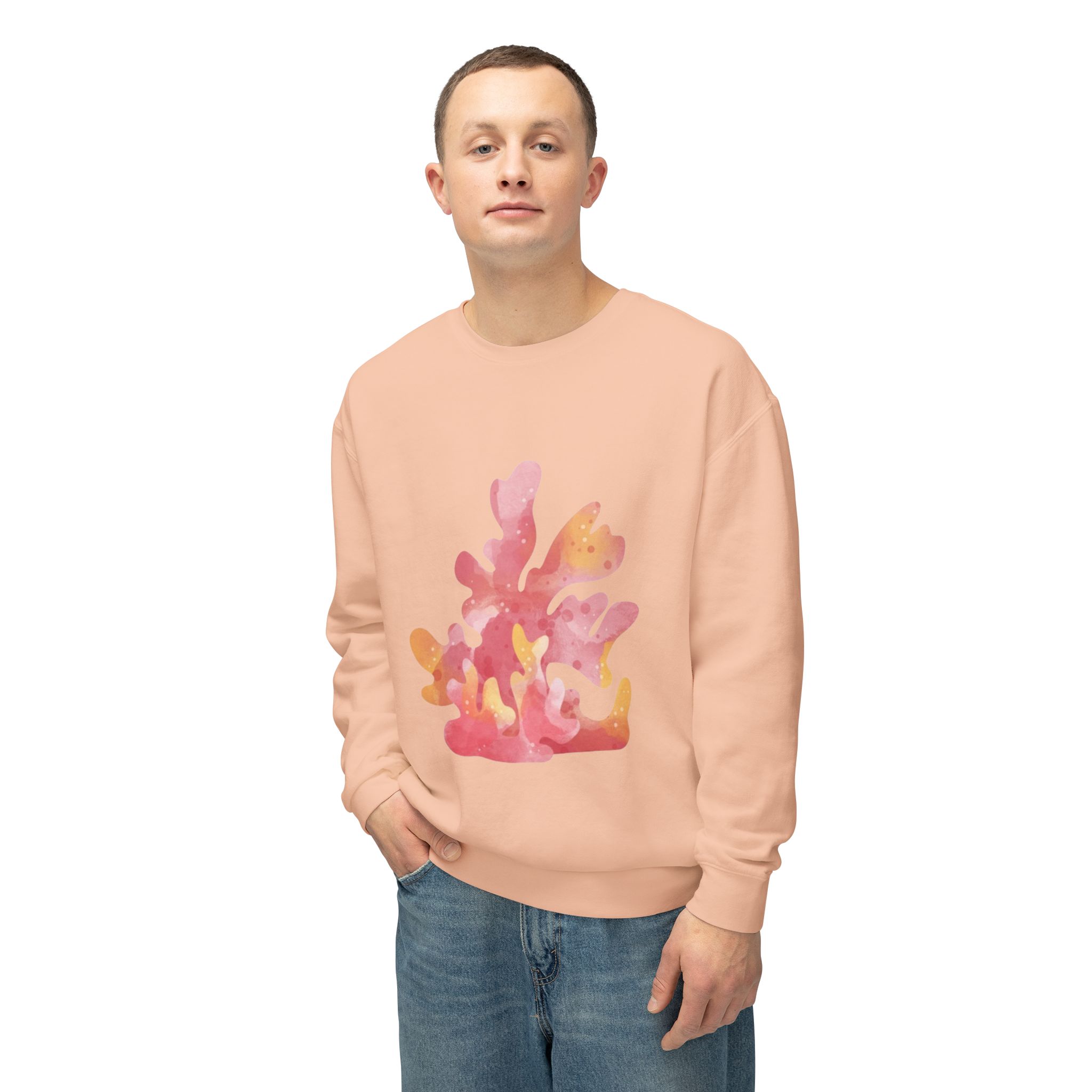 Colorful Abstract Floral Art Sweatshirt - Image 5