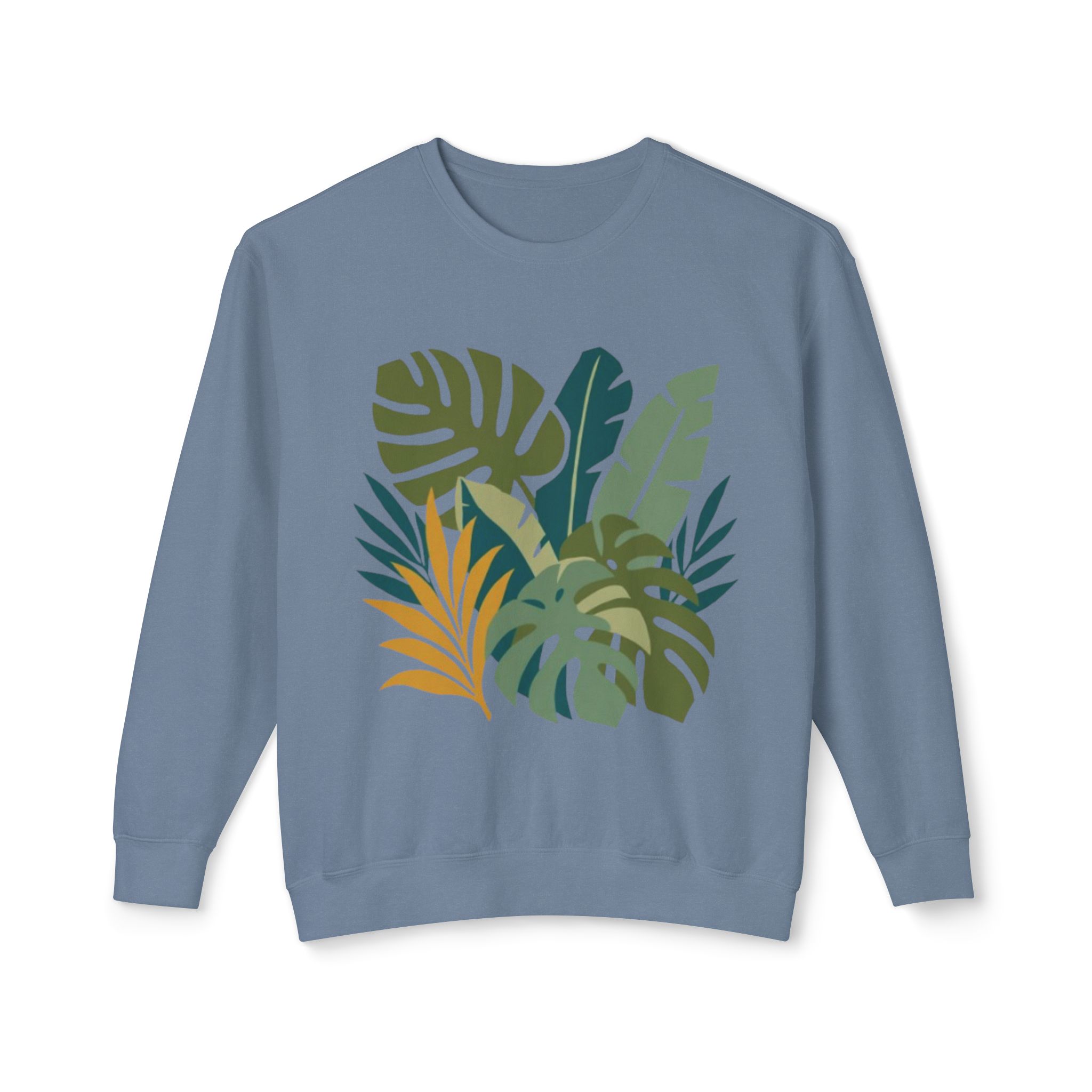 Tropical Leaf Botanical Print Sweatshirt - Image 41