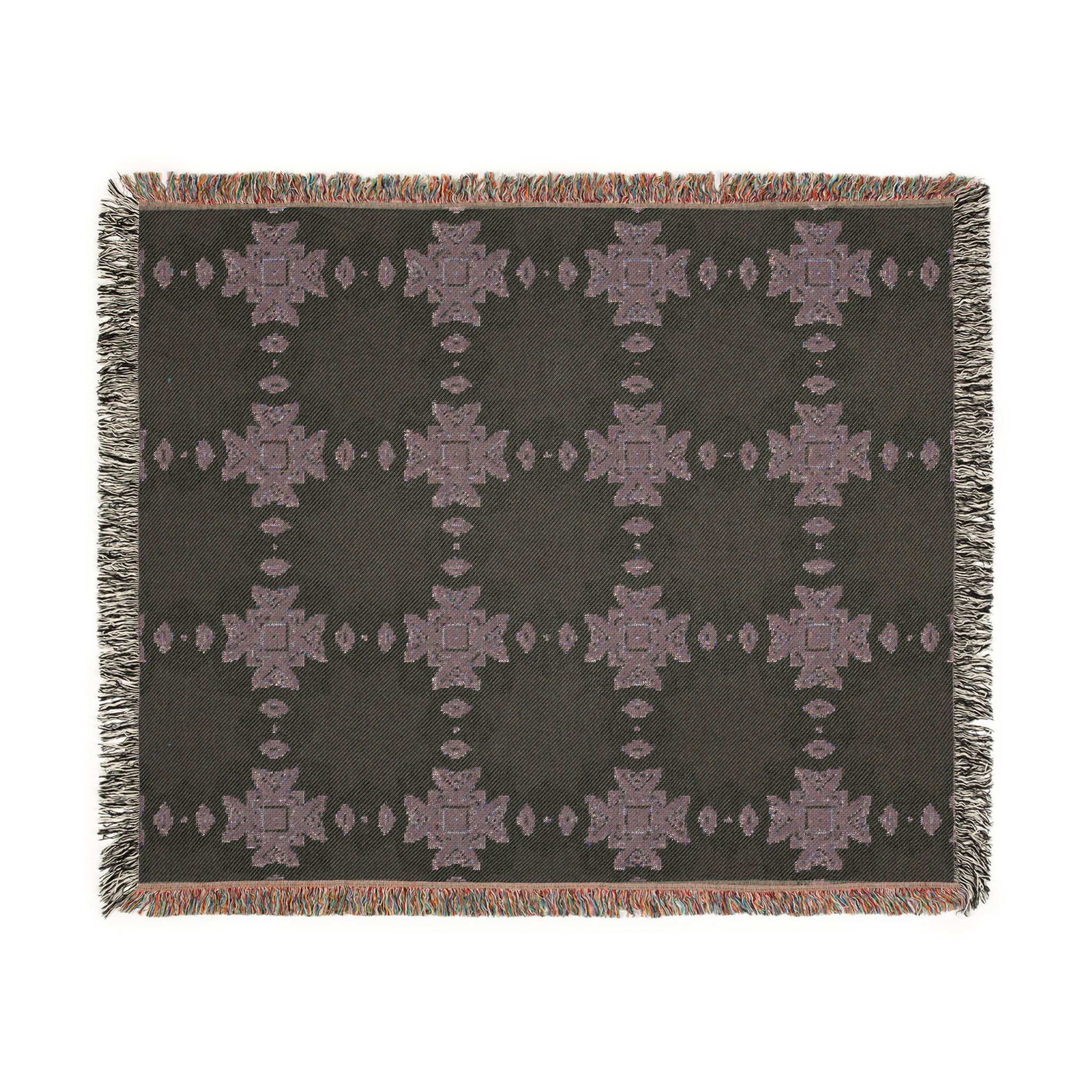 Mustard & Sage Geometric Woven Blanket - Image 8