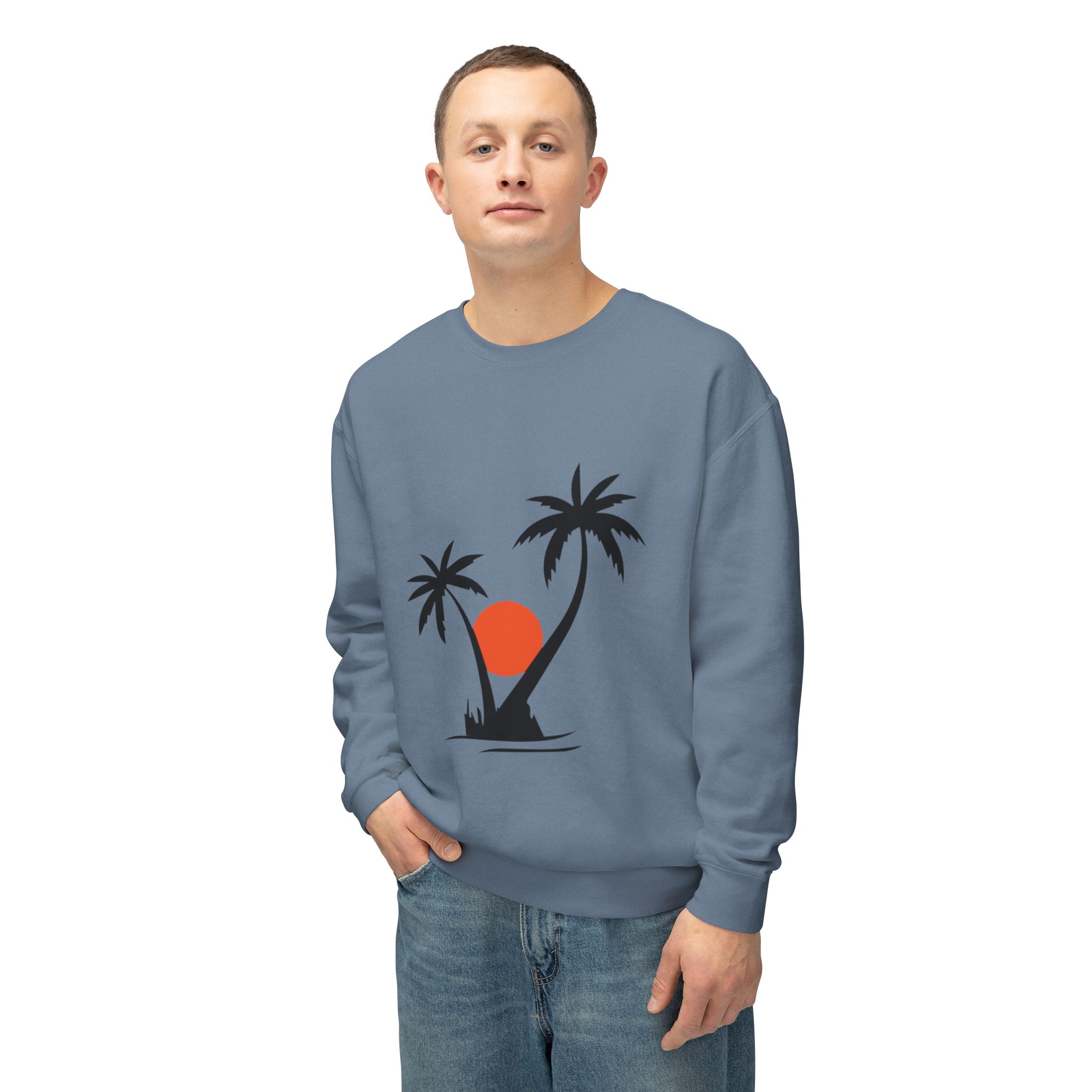 Tropical Sunset Palm Tree Sweatshirt - Image 55