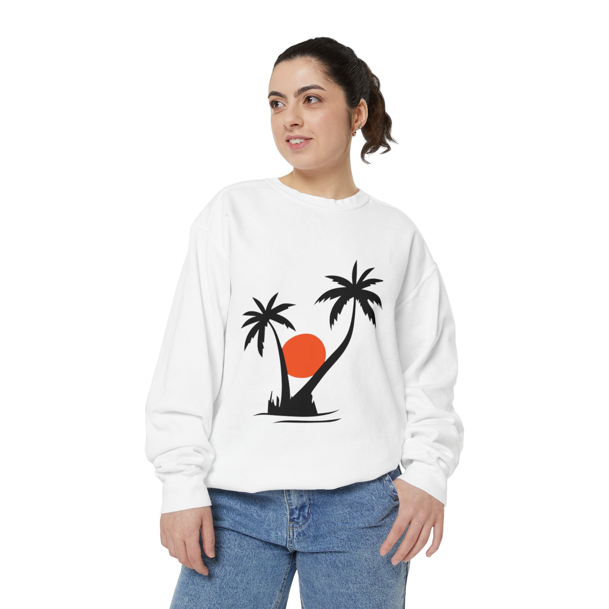 Tropical Palm Tree Sunset Sweatshirt - Image 10