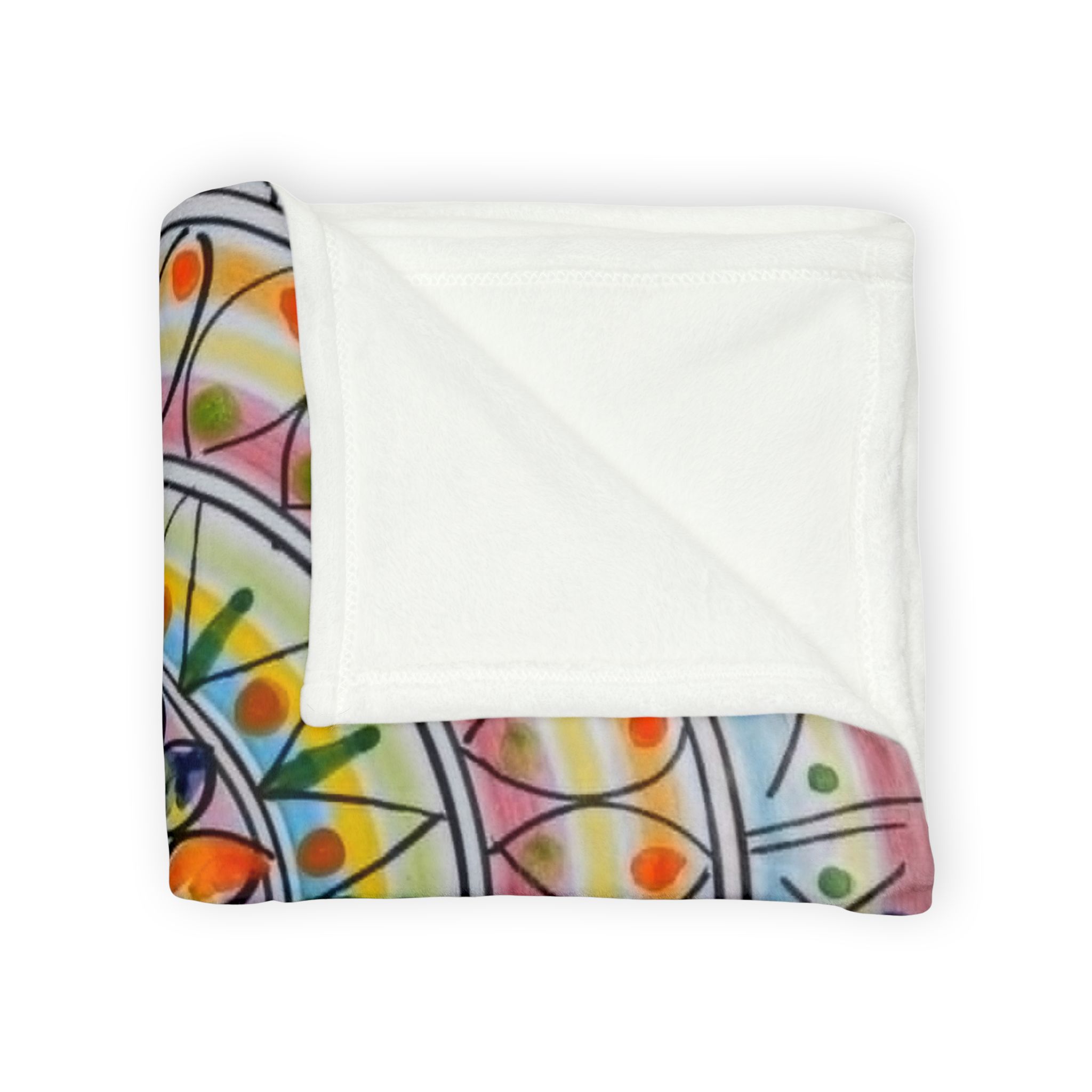 Mandala Sunburst Blanket — Colorful Boho Polyester Throw - Image 7