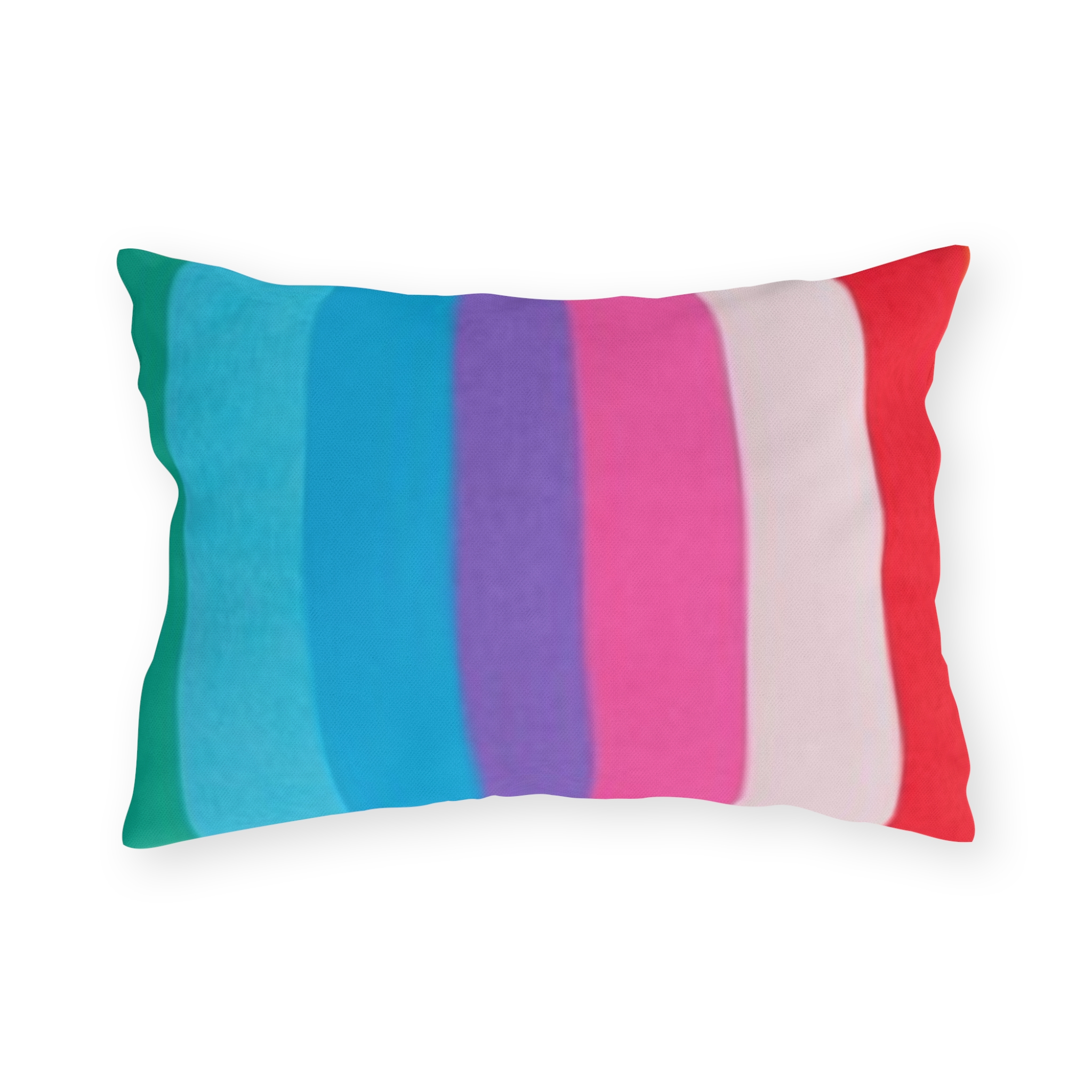 Outdoor Pillow – Colorful Rainbow Striped LGBTQ+ Pride Cushion - Image 10
