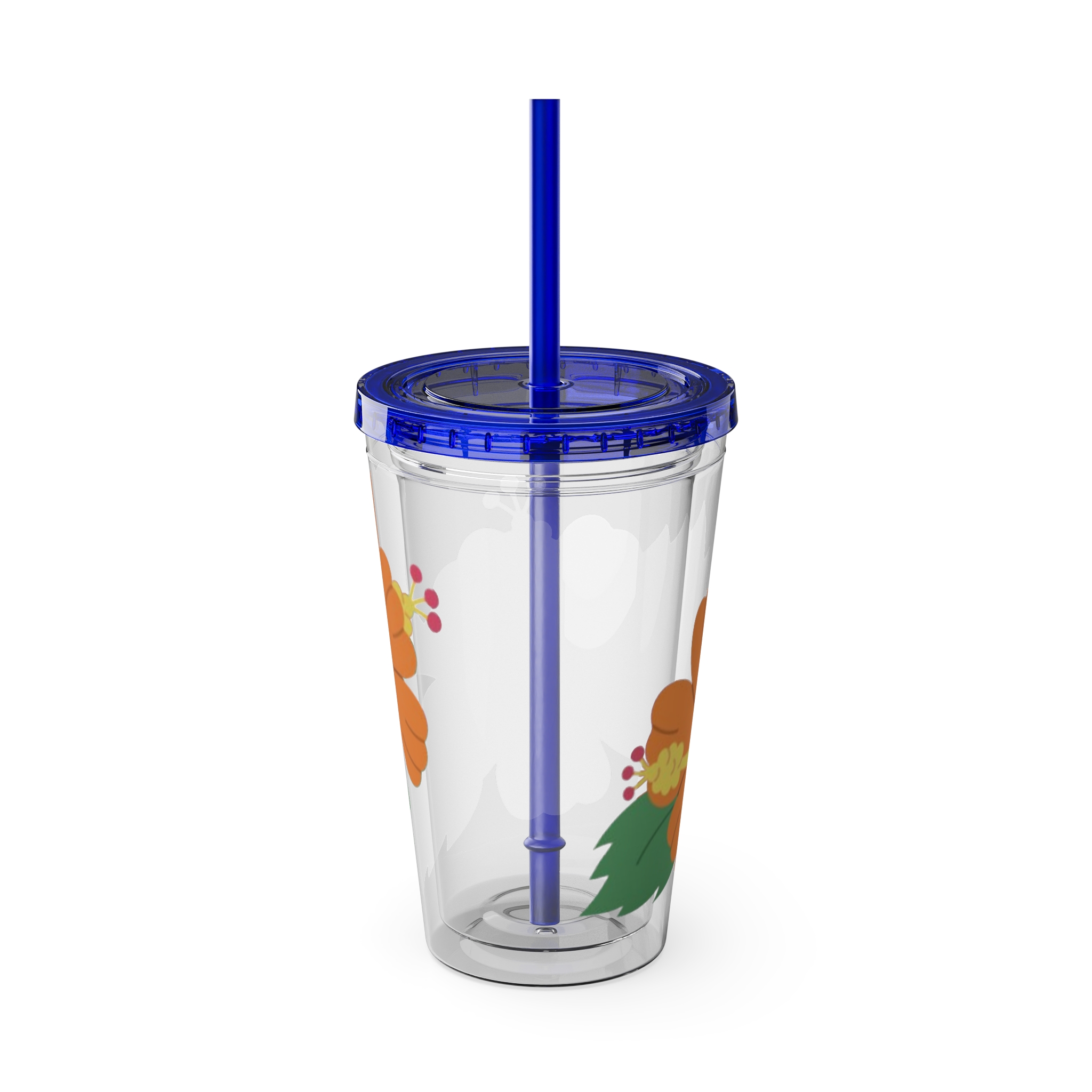 Tropical Hibiscus Sunsplash Tumbler with Straw | 16oz - Image 31