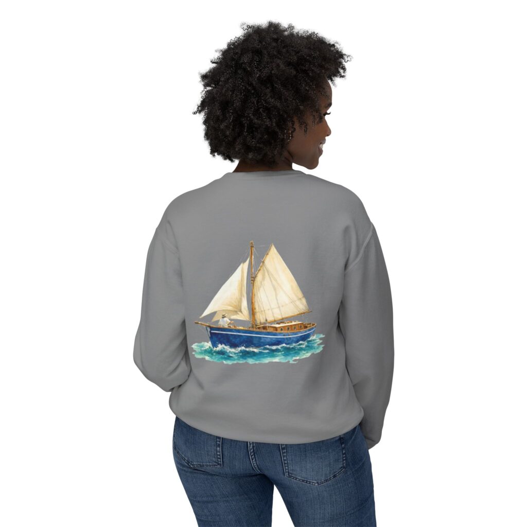 Sailboat Coastal Nautical Crewneck Sweatshirt