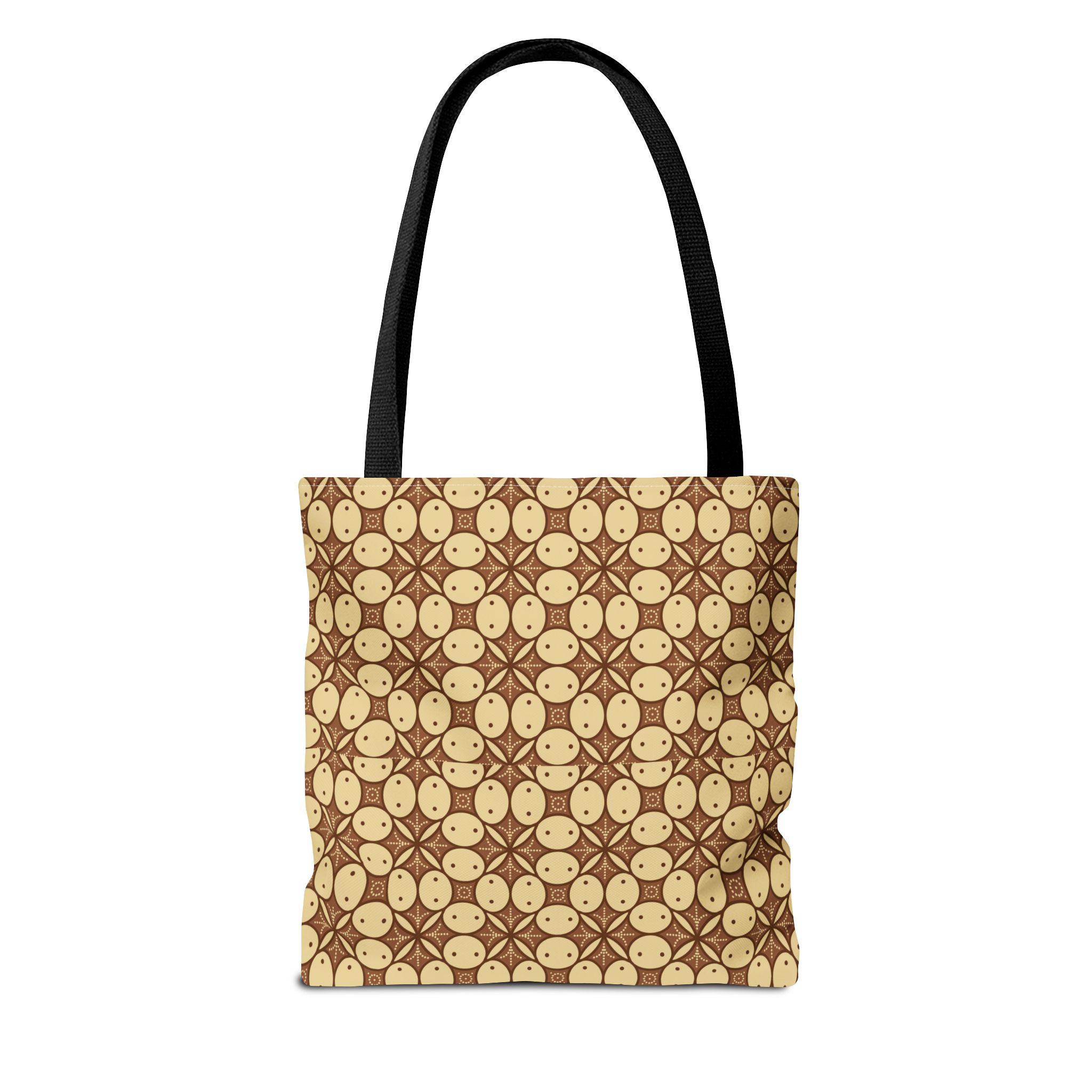 Retro Smiley Face Pattern Tote Bag - Image 3
