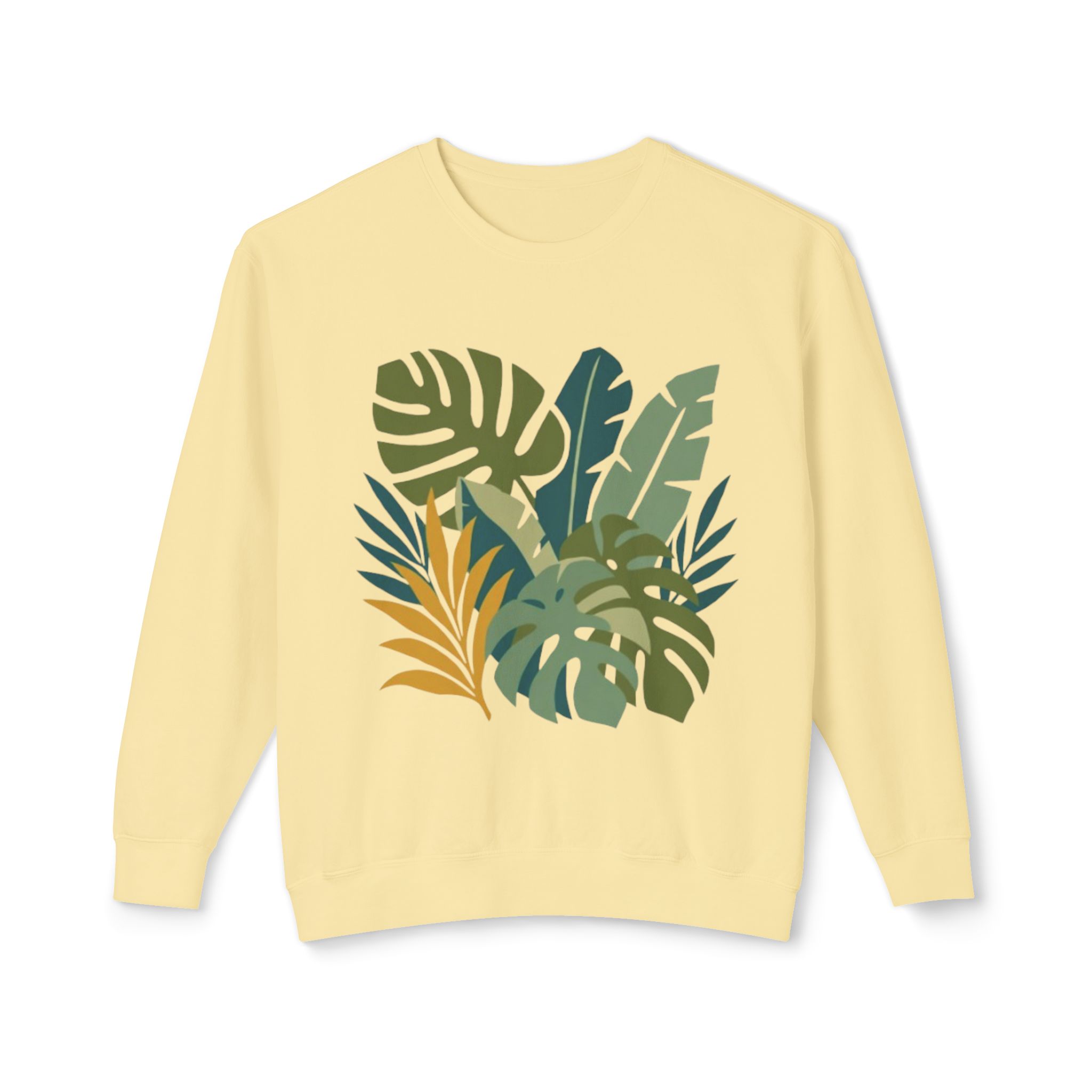 Tropical Leaf Botanical Print Sweatshirt - Image 21