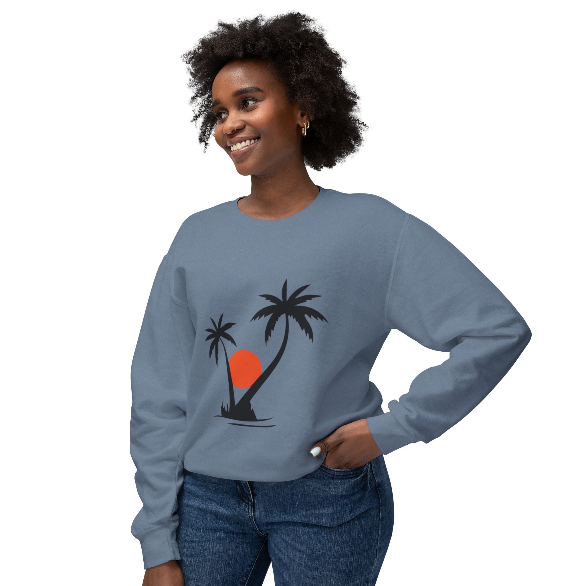 Tropical Sunset Palm Tree Sweatshirt - Image 53