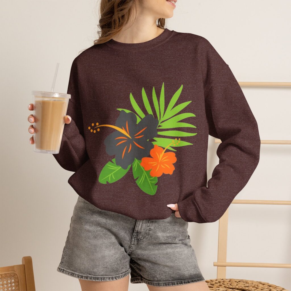Tropical Floral Crewneck Sweatshirt