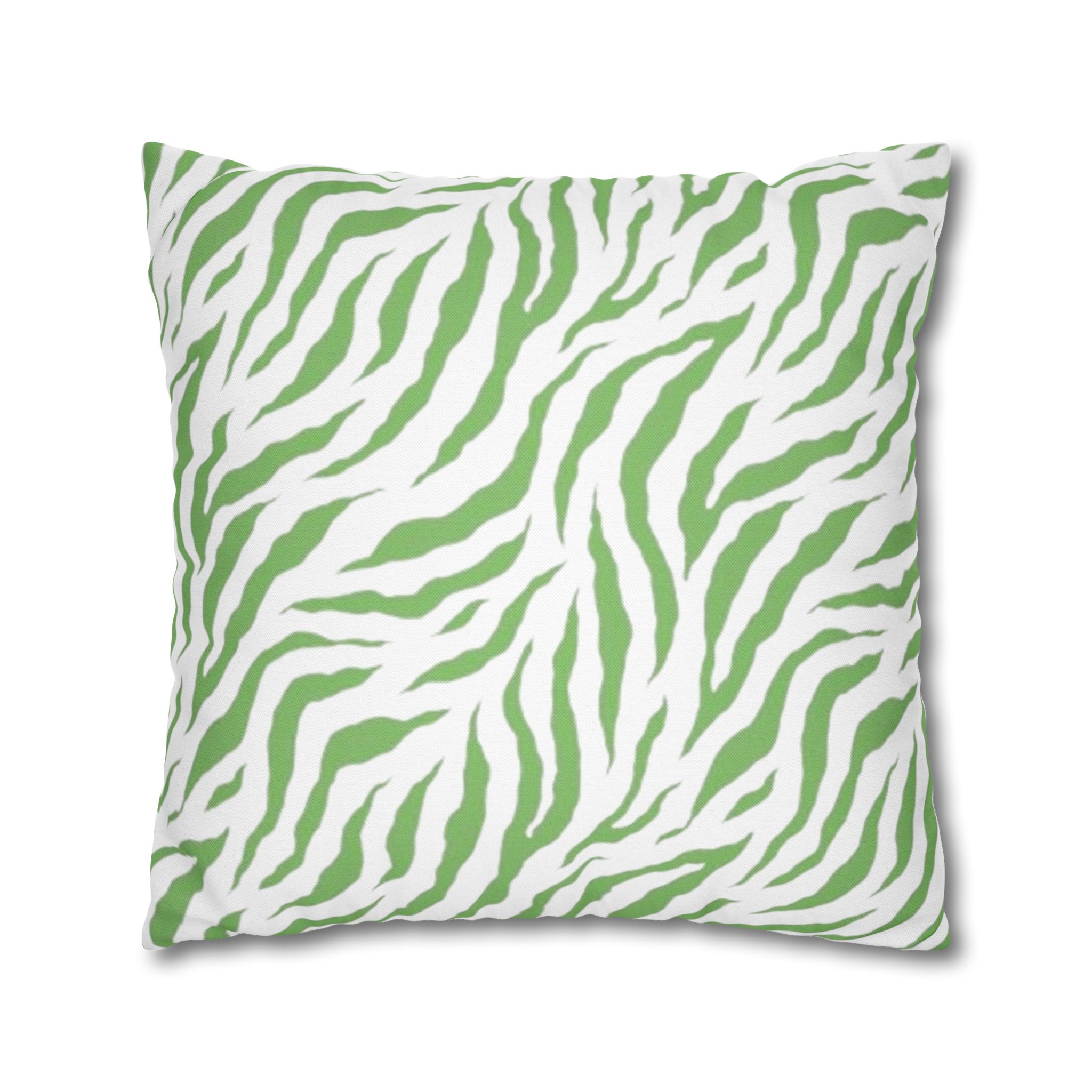 Green Zebra Print Square Pillowcase - Image 28