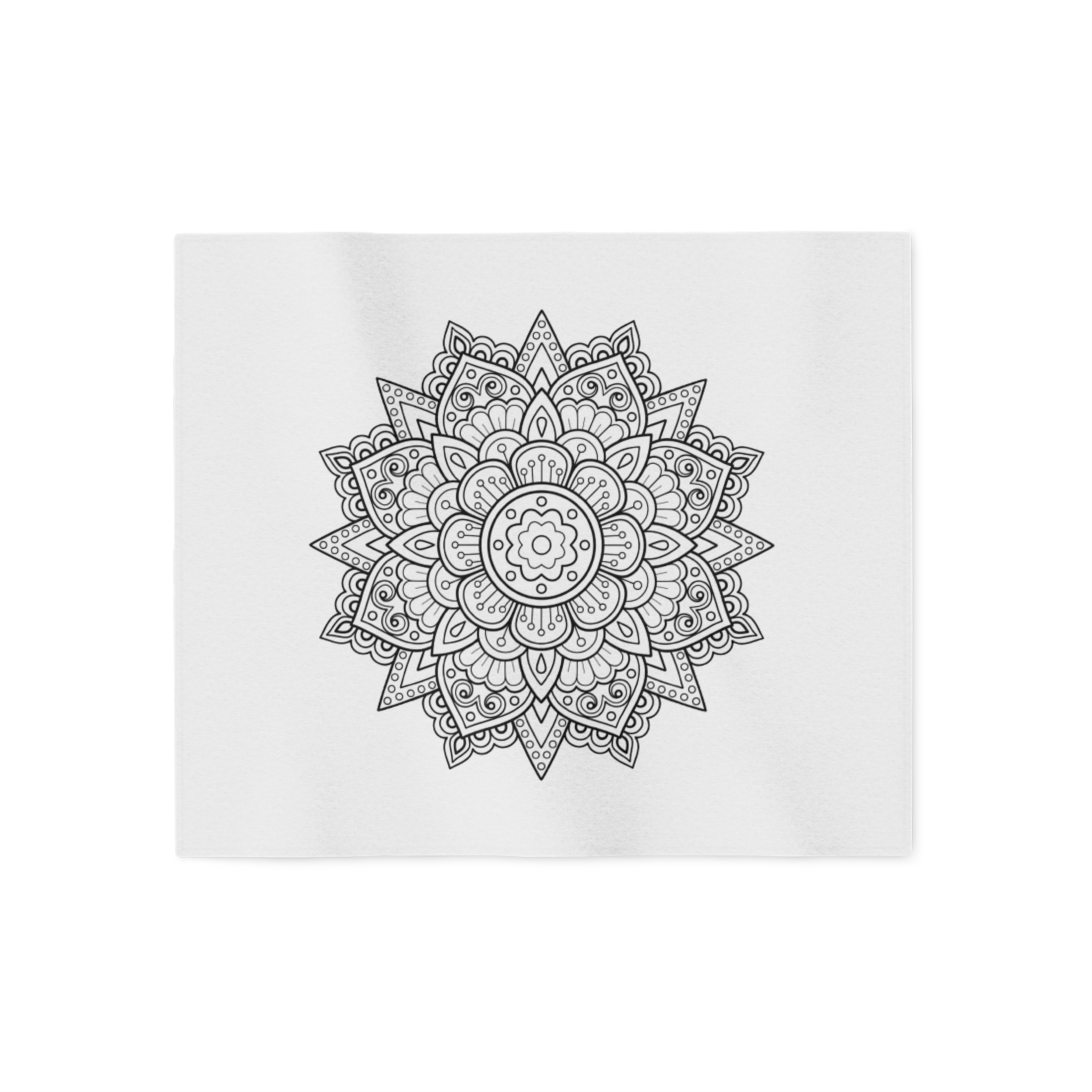 Mandala Coloring Design Sweatshirt Blanket - Image 5