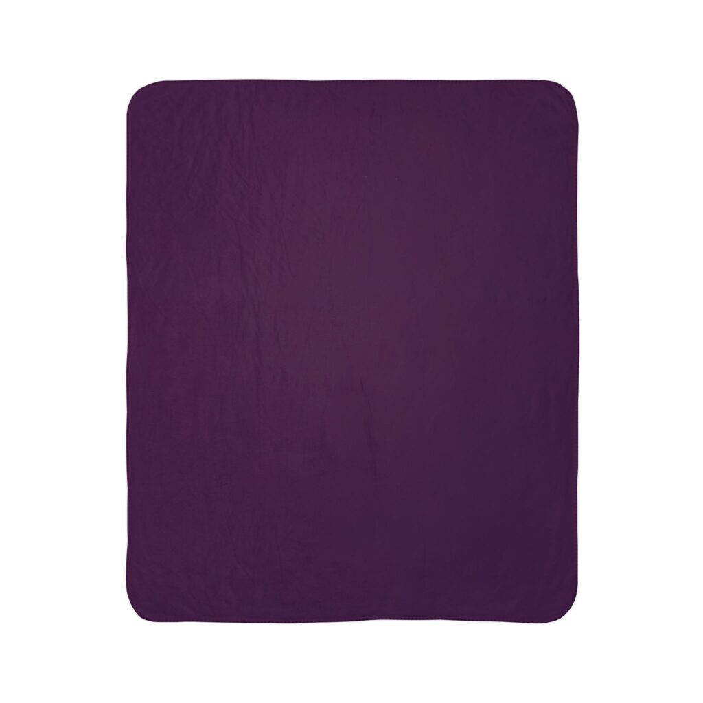 Solid Purple Fleece Sherpa Blanket