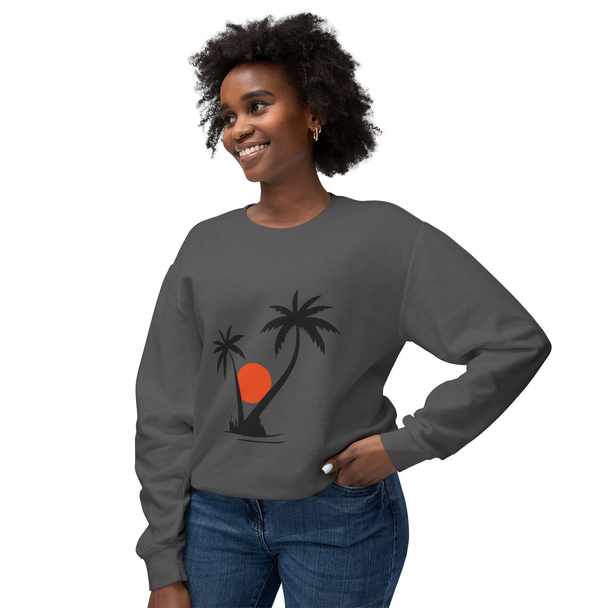 Tropical Sunset Palm Tree Sweatshirt - Image 33