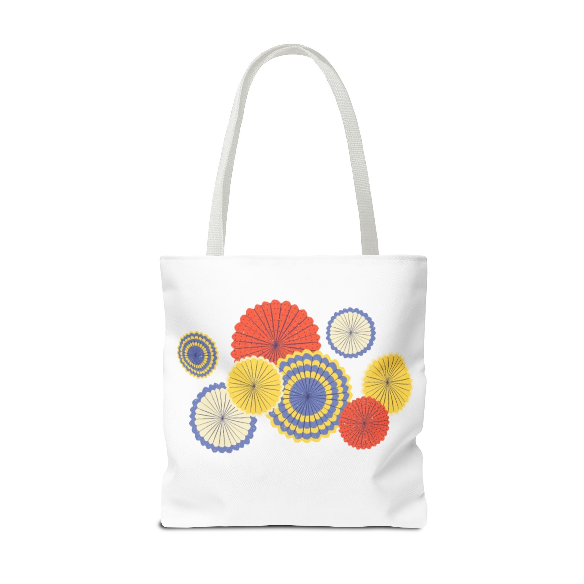 Floral Paper Fans Tote Bag — Colorful Retro Sunburst Design - Image 34