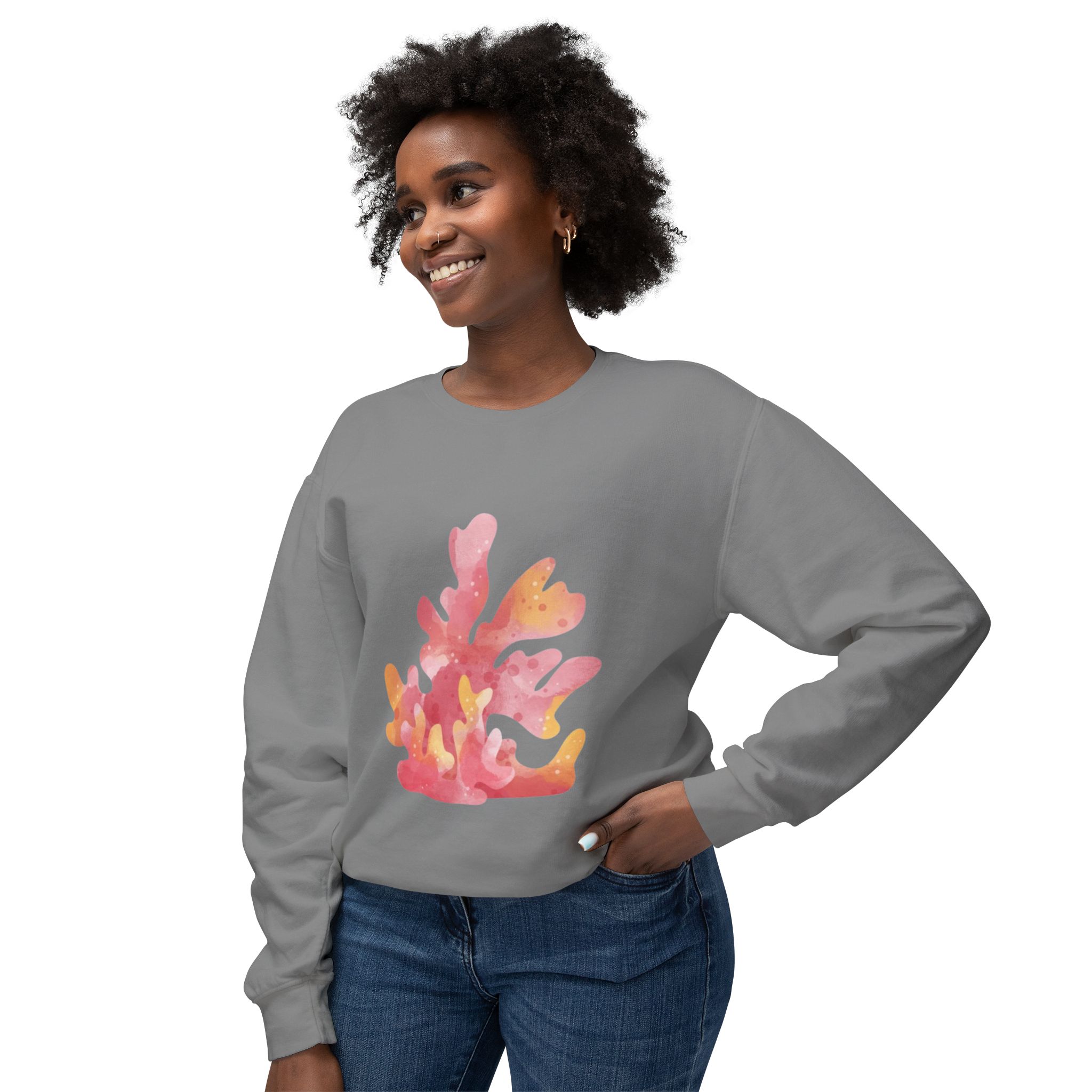 Colorful Abstract Floral Art Sweatshirt - Image 38