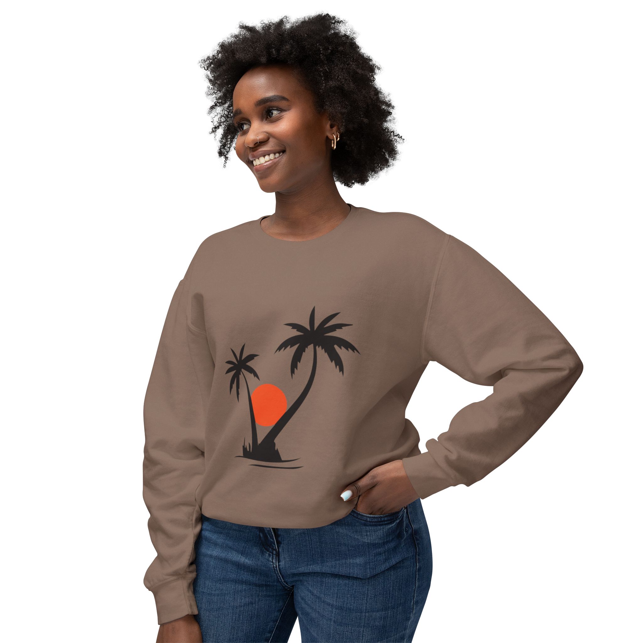 Tropical Sunset Palm Tree Sweatshirt - Image 4