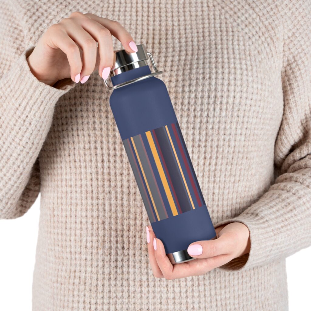 Geometric Stripe Insulated Water Bottle