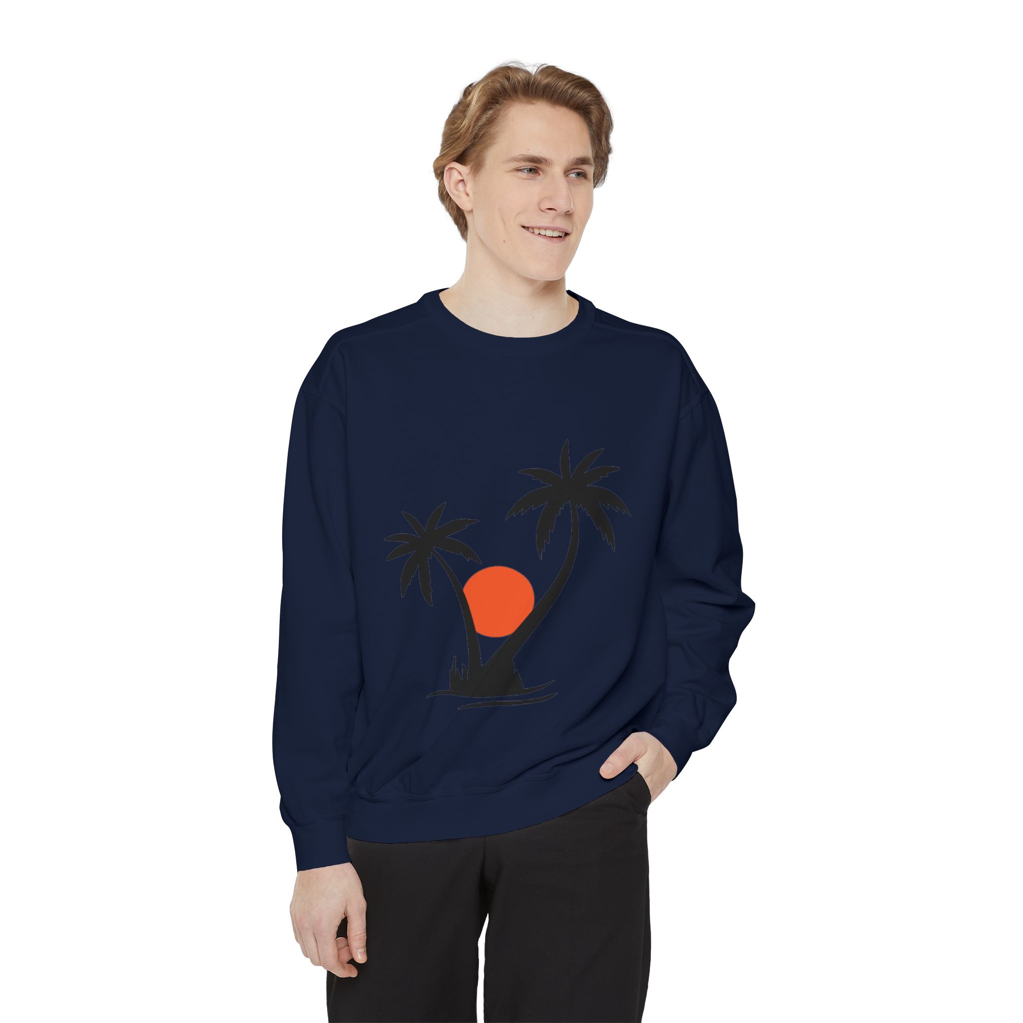 Tropical Palm Tree Sunset Sweatshirt - Image 73