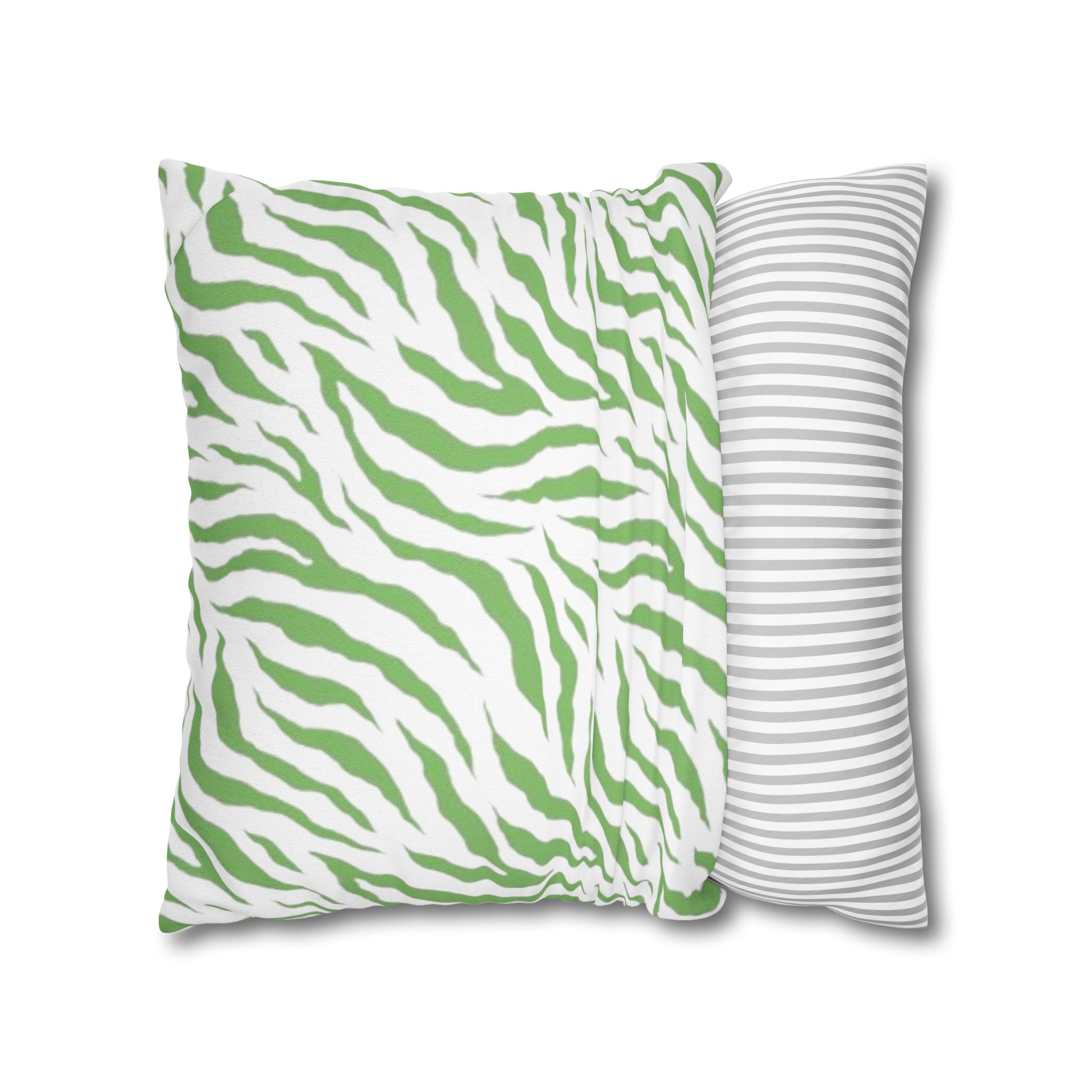 Green Zebra Print Square Pillowcase - Image 19