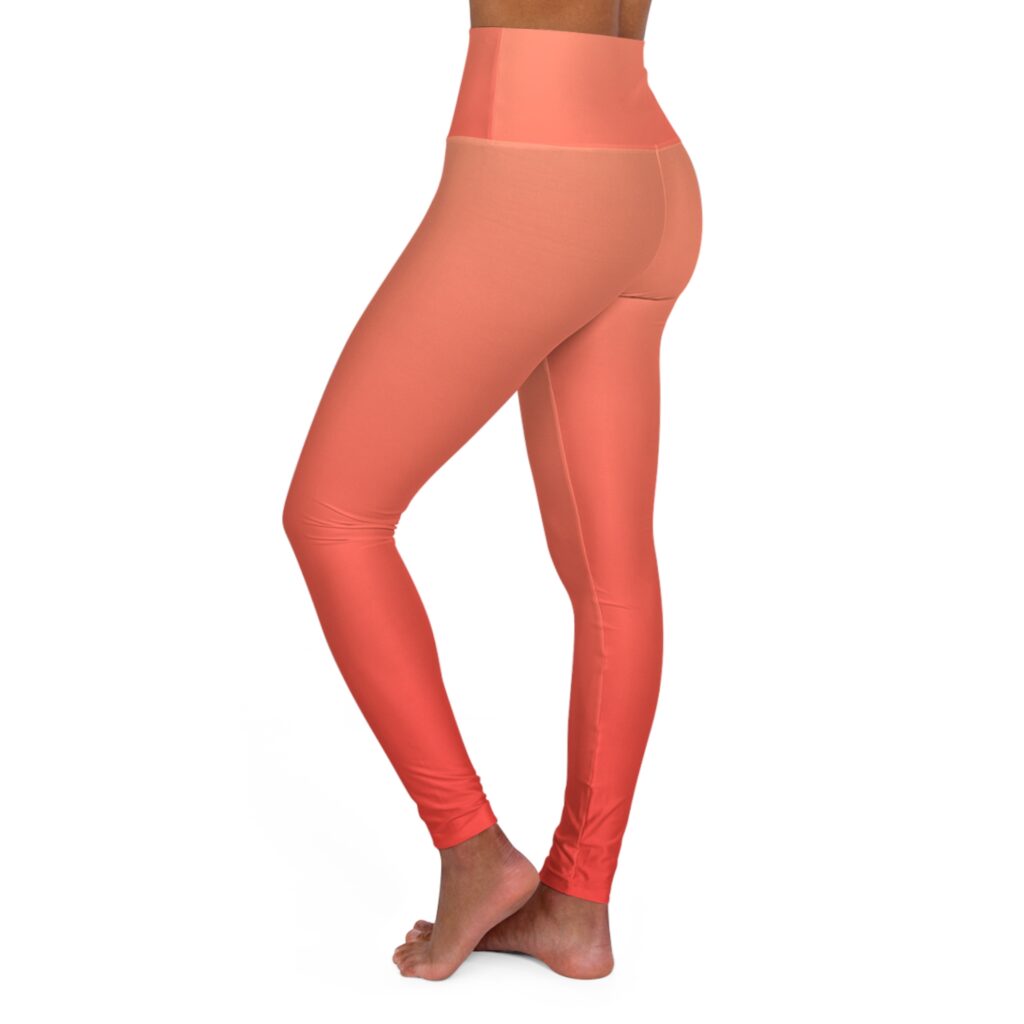 Coral High-Waisted Yoga Leggings