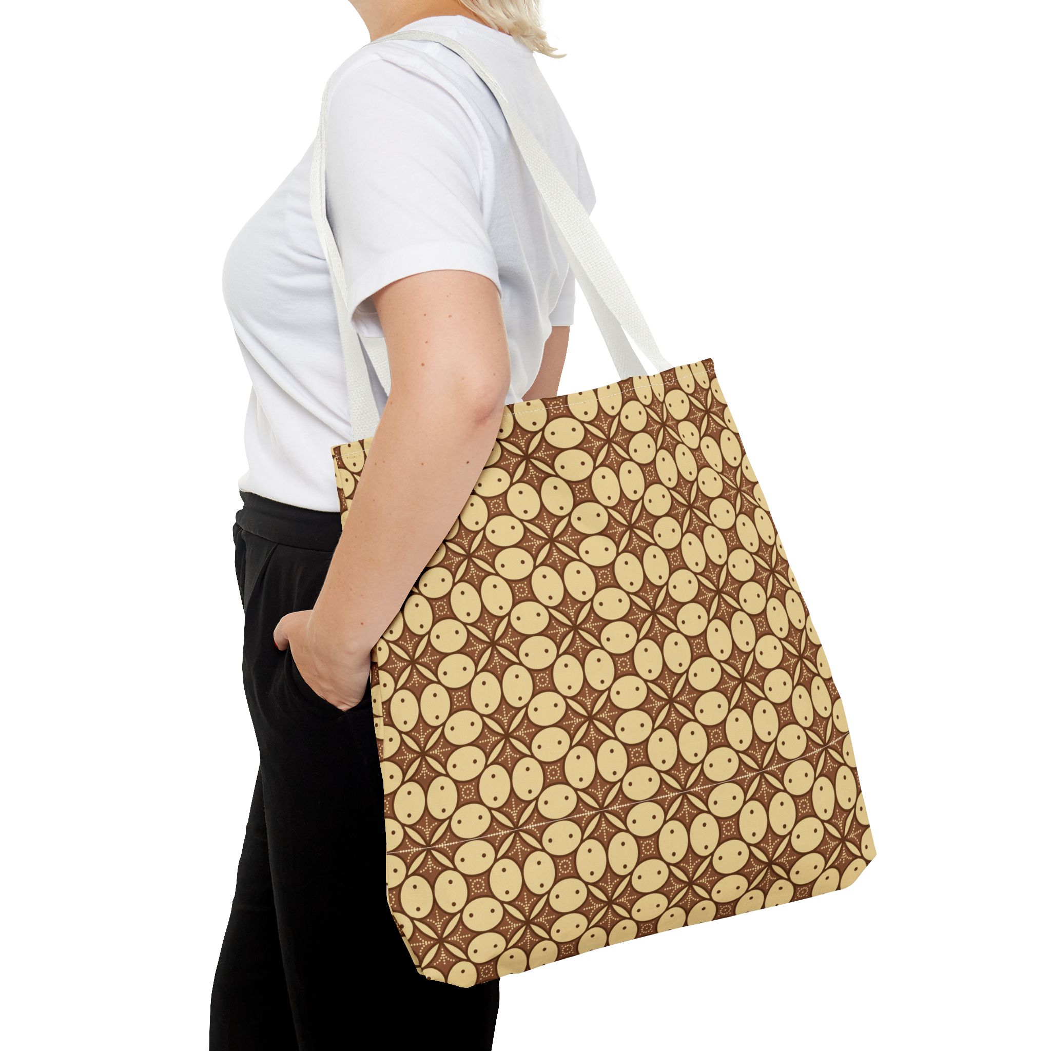 Retro Smiley Face Pattern Tote Bag - Image 44