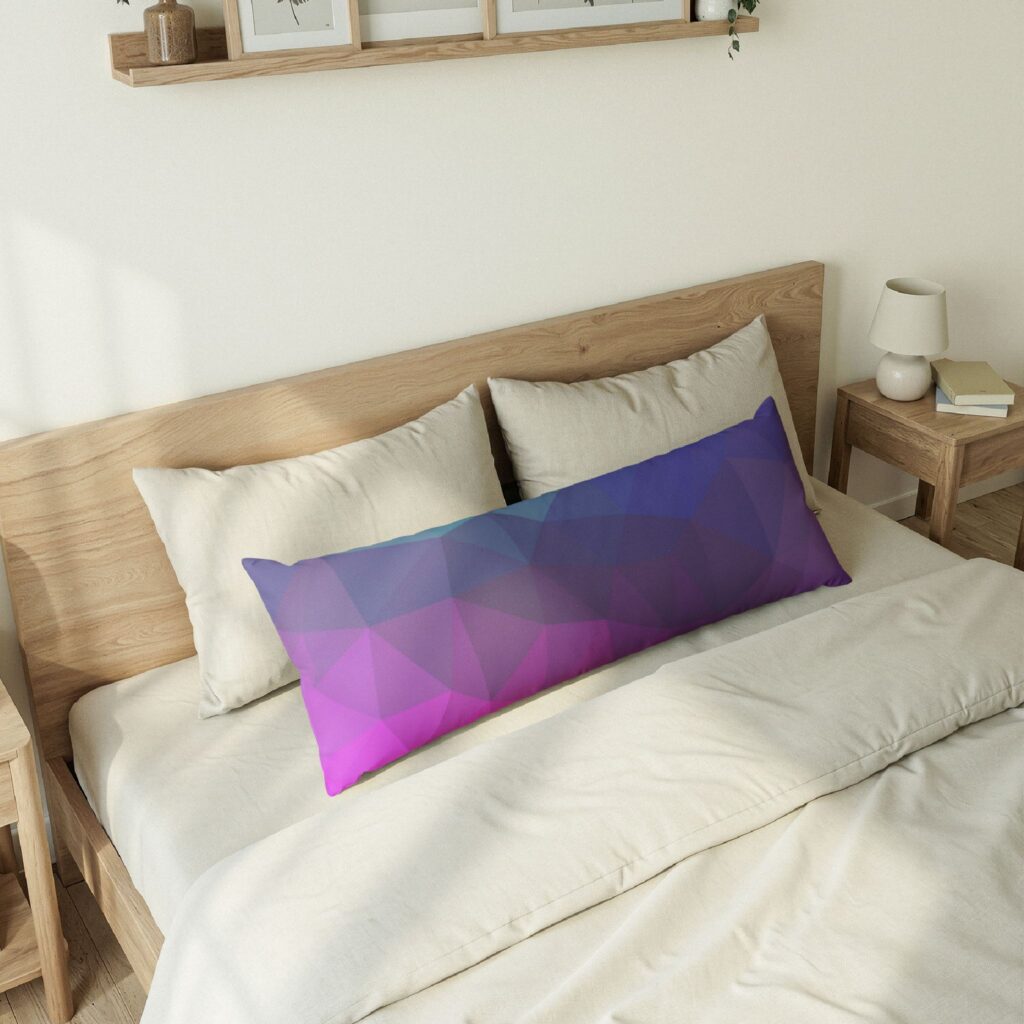 Purple Geometric Abstract Body Pillow