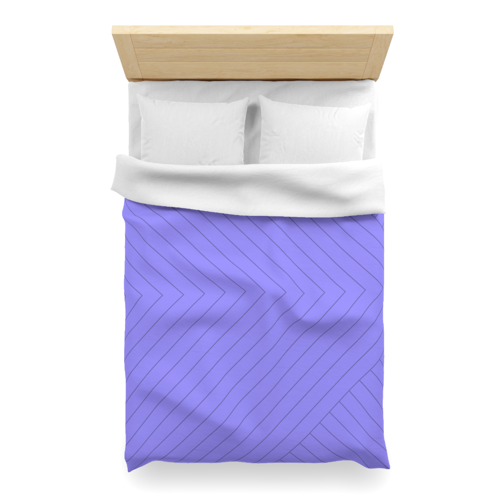 Lavender Geometric Duvet Cover — Modern Chevron Striped Microfiber - Image 23