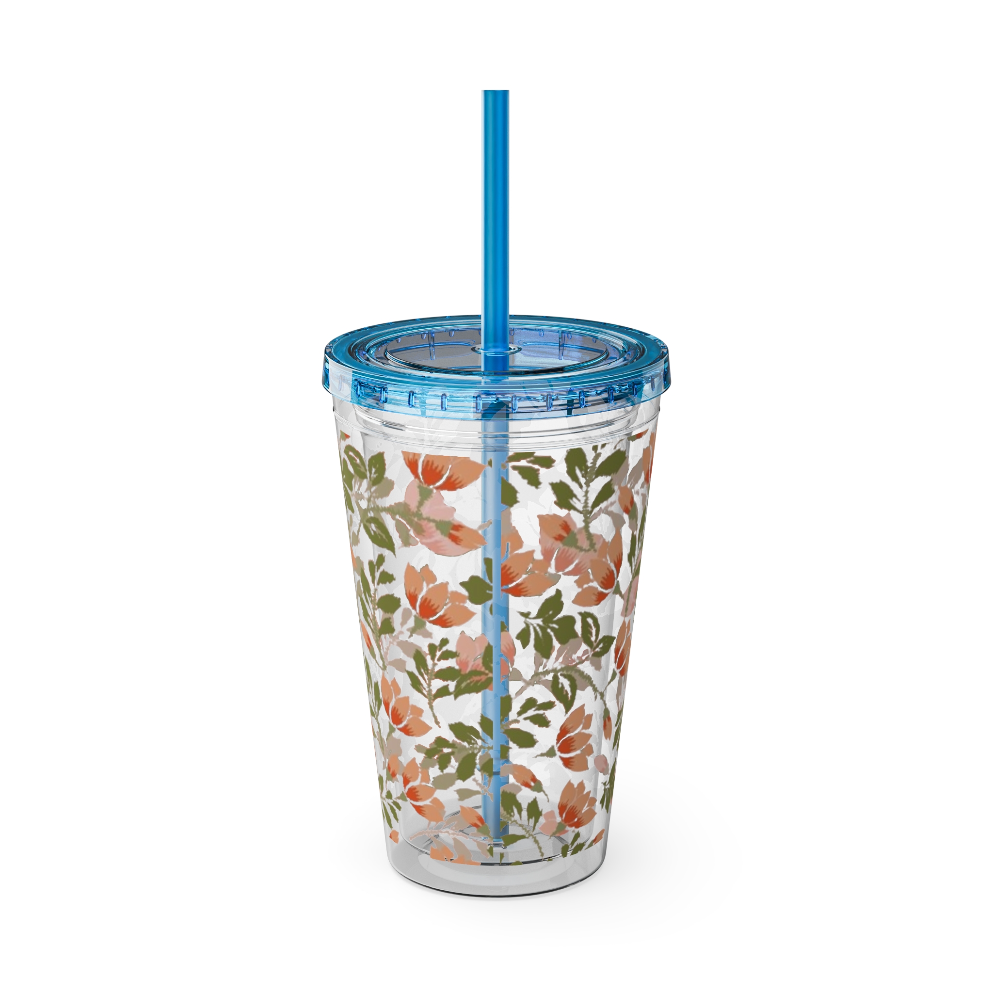 Floral Tumbler with Straw, 16oz - Image 27