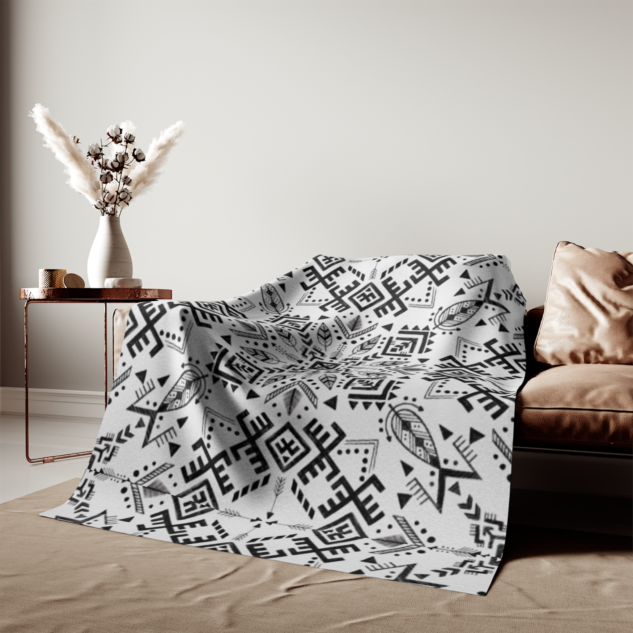 Geometric Aztec Pattern Sweatshirt Blanket - Image 7