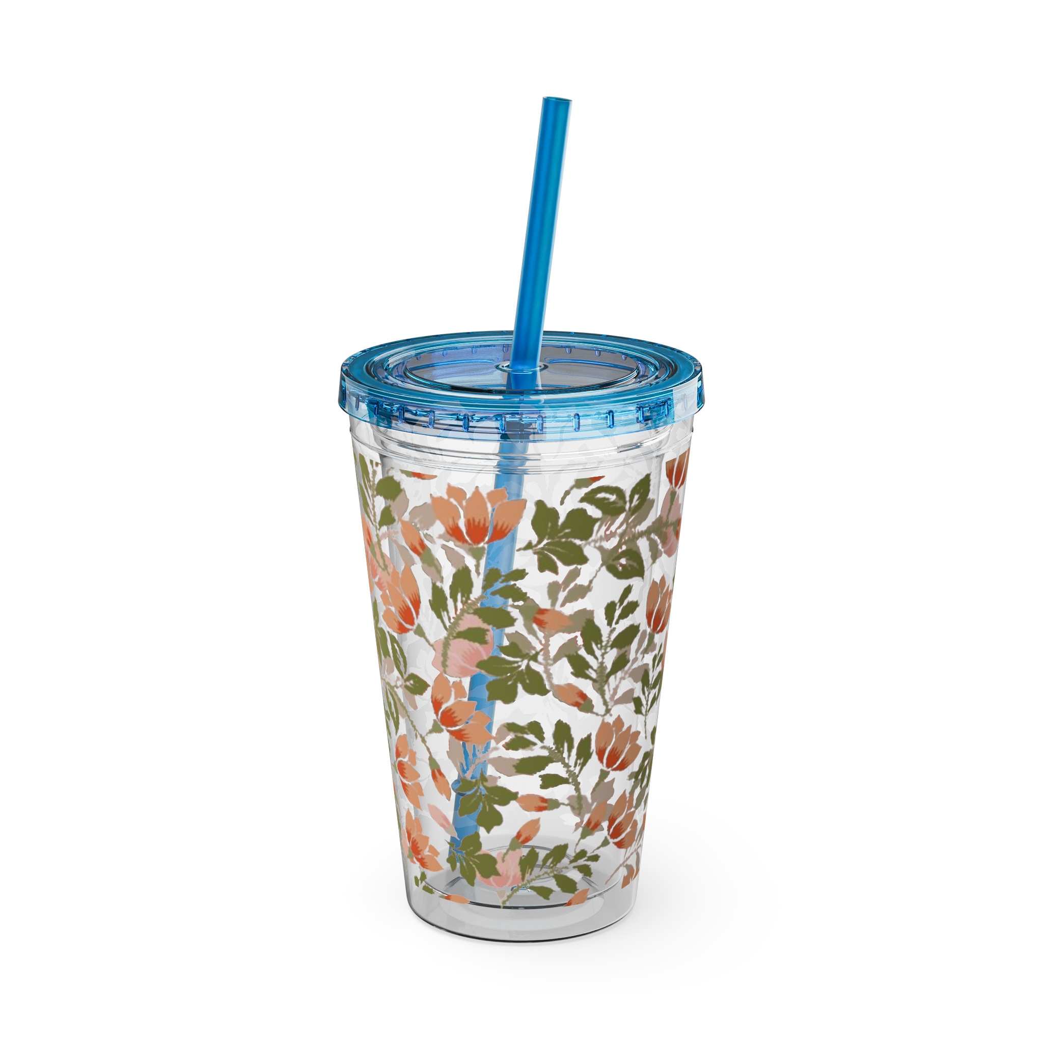 Floral Tumbler with Straw, 16oz - Image 28