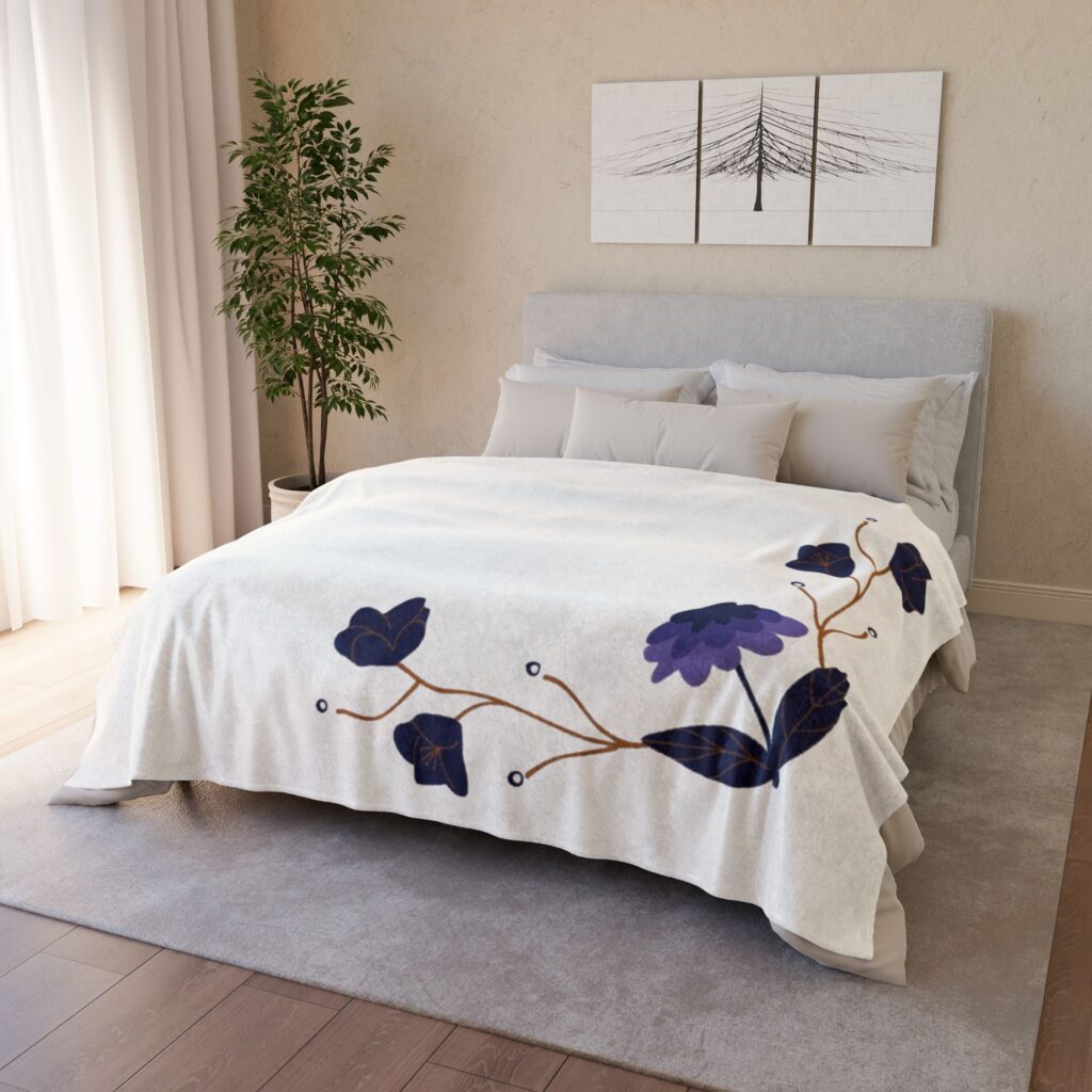 Floral Botanical Fleece Blanket