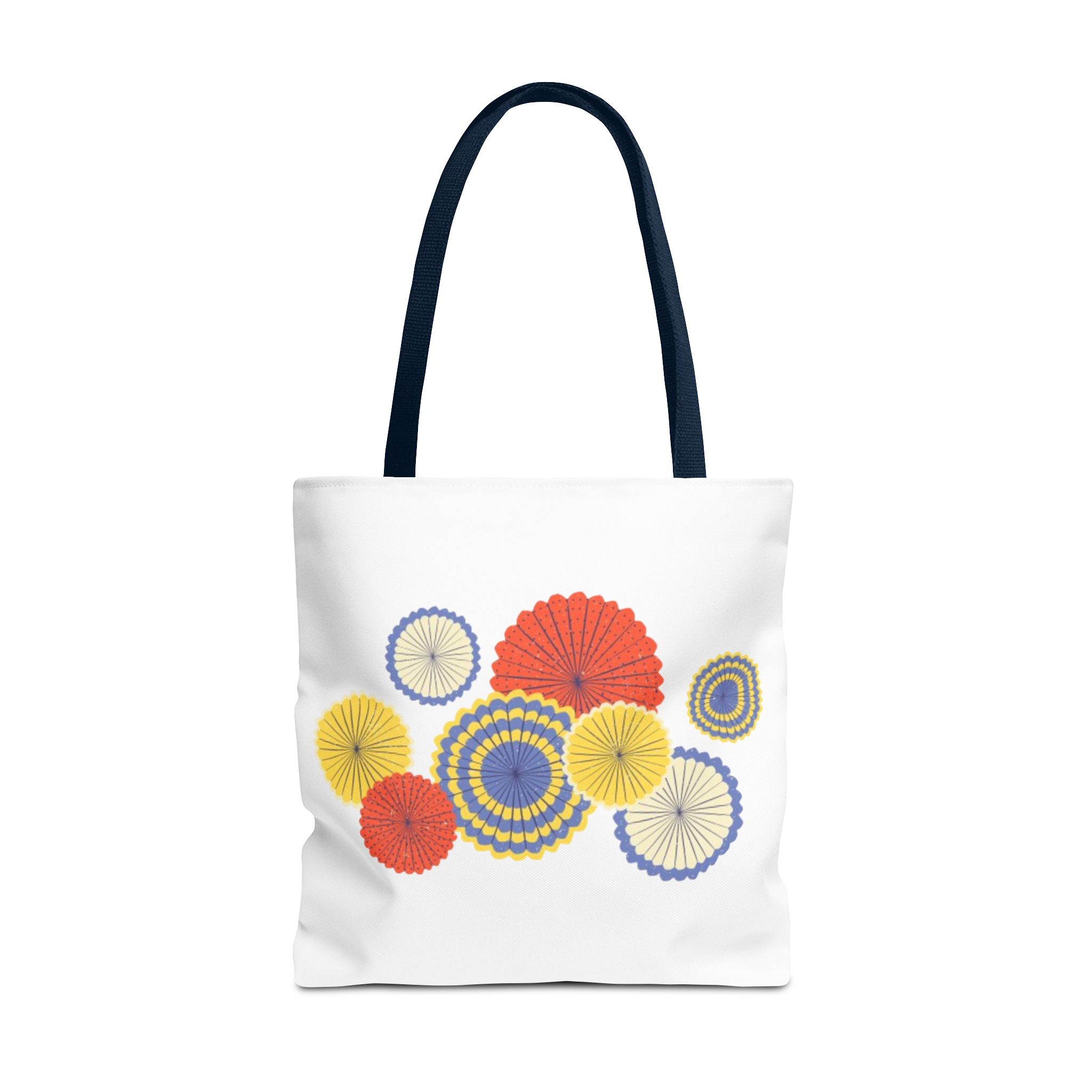 Floral Paper Fans Tote Bag — Colorful Retro Sunburst Design - Image 57