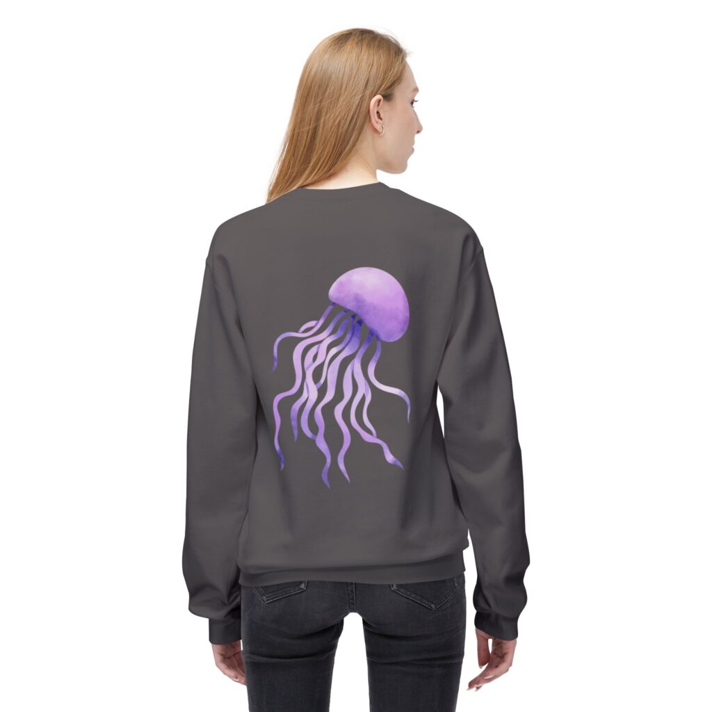 Purple Jellyfish Ocean Life Crewneck Sweatshirt